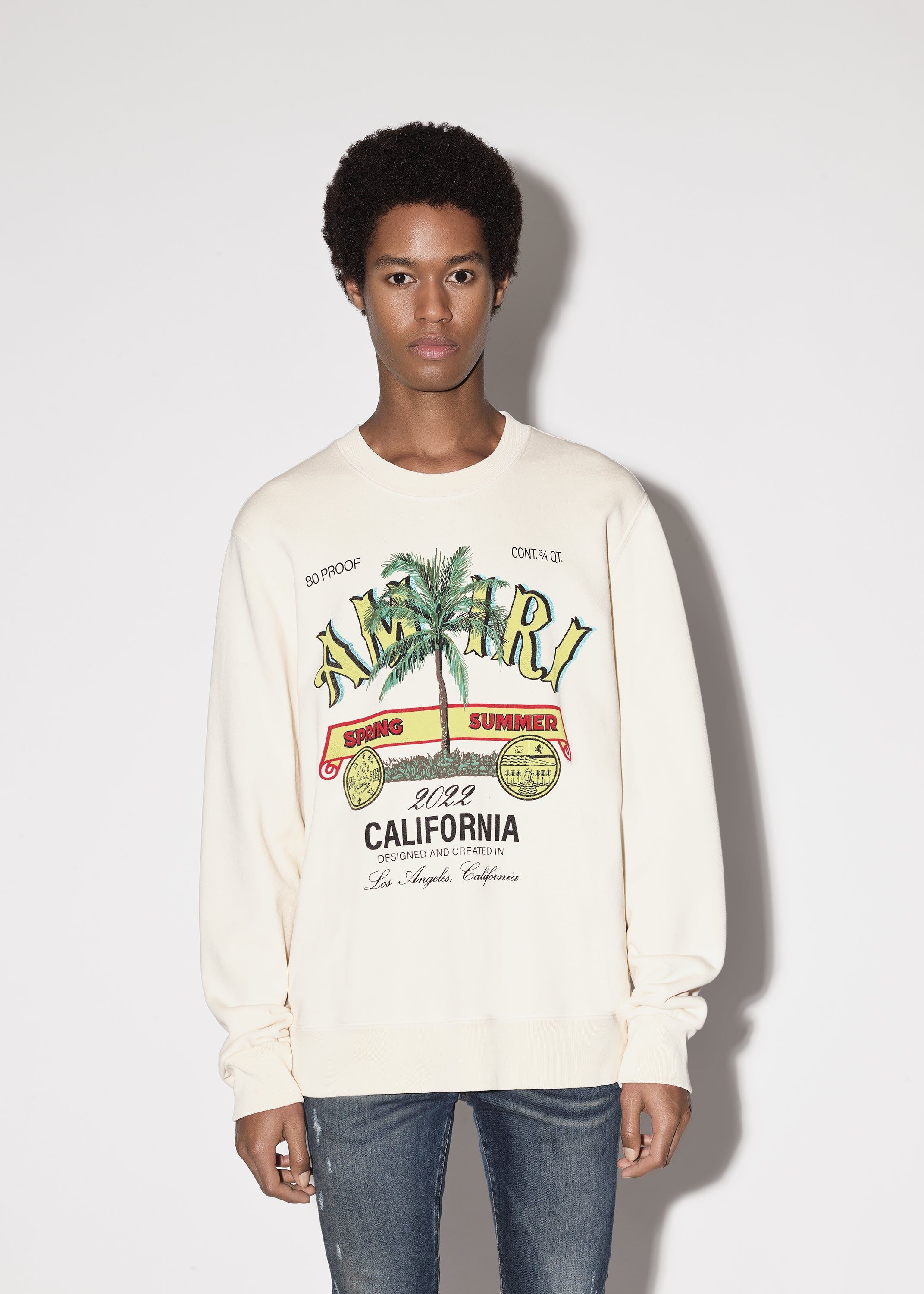 AMIRI RUM LABEL CREW - ALMOND sold by AMIRI product image thumbnail 2