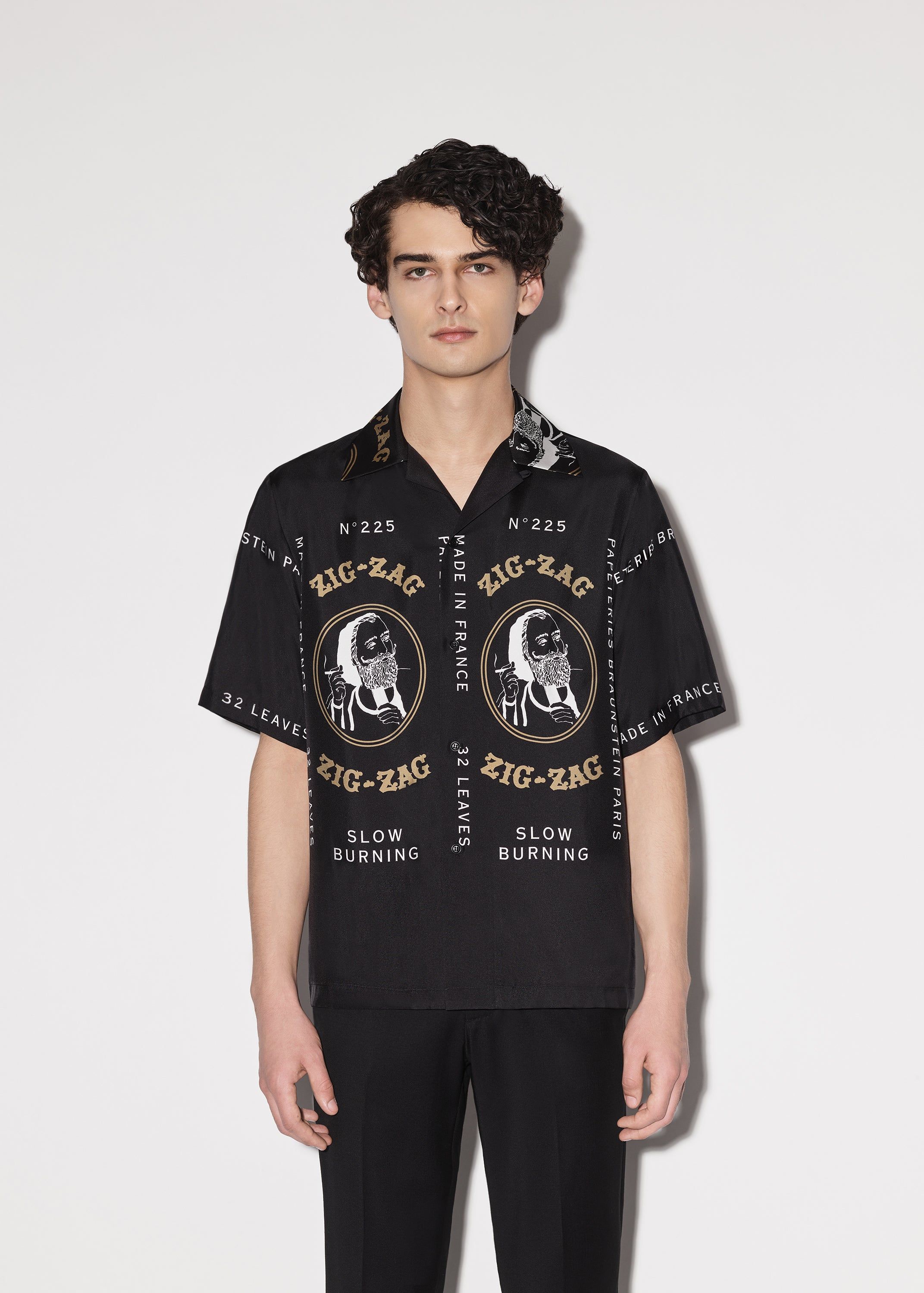 ZIG-ZAG SILK SHIRT - BLACK sold by AMIRI product image thumbnail 2