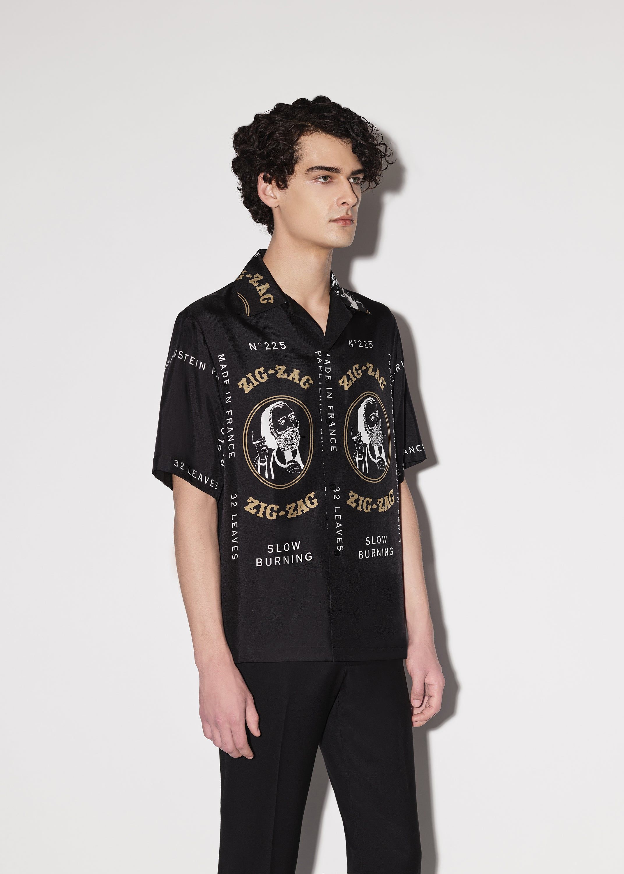 ZIG-ZAG SILK SHIRT - BLACK sold by AMIRI product image thumbnail 3
