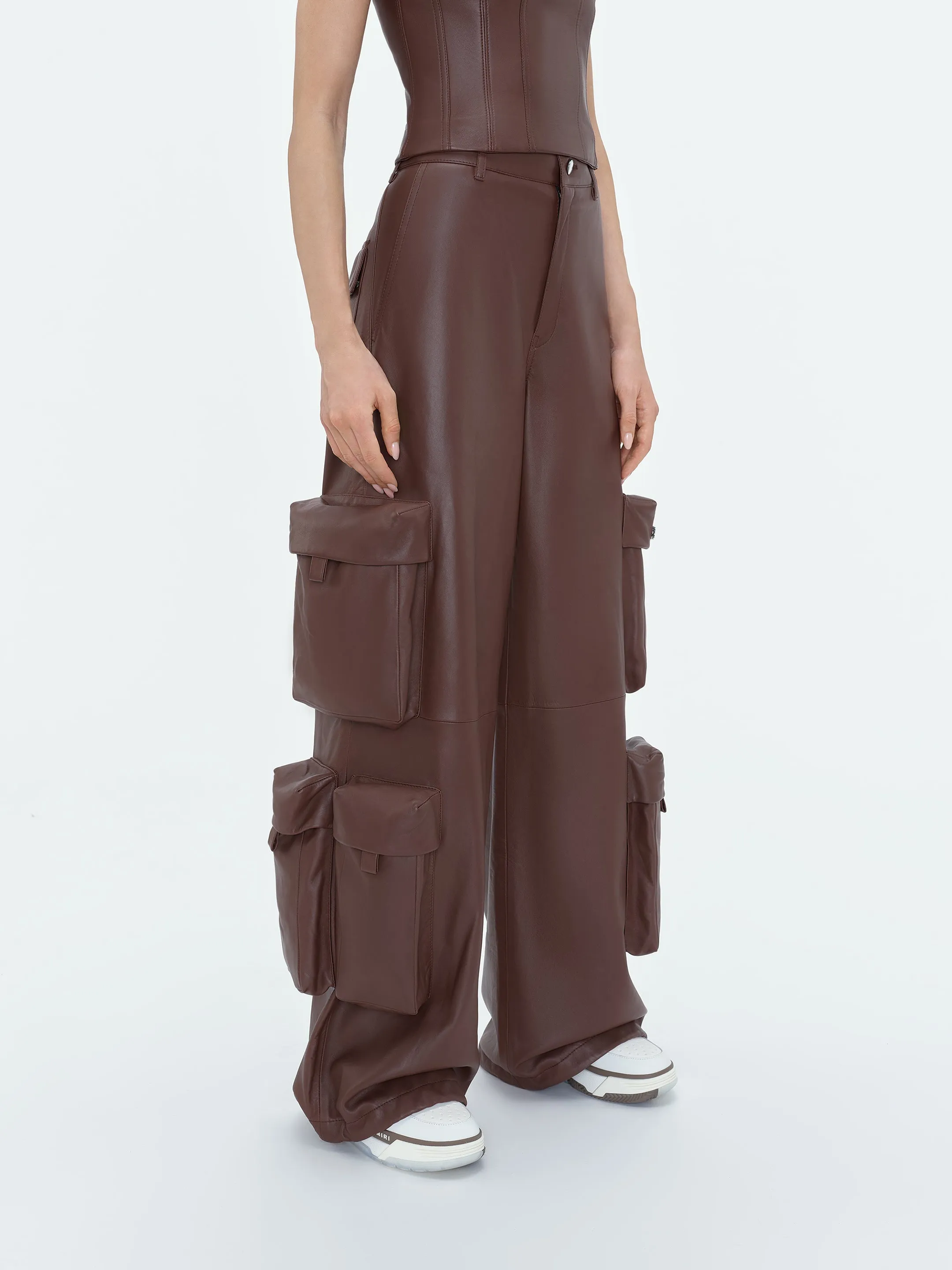 WOMEN - BAGGY CARGO - Chocolate Lab sold by AMIRI product image thumbnail 4