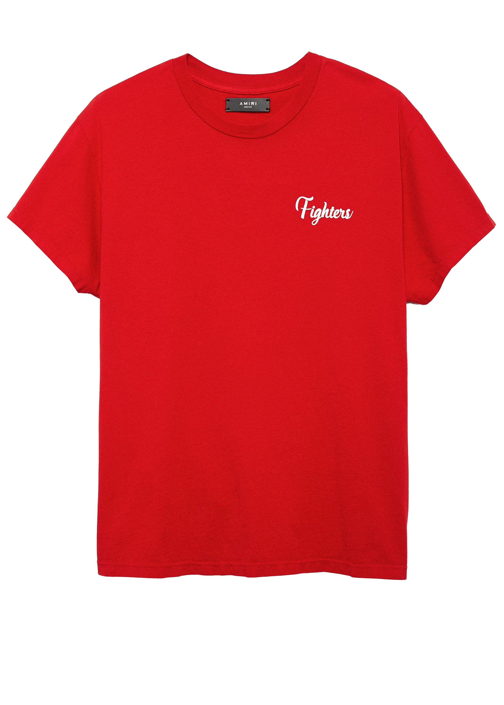 Fighters Tee Red/White sold by AMIRI