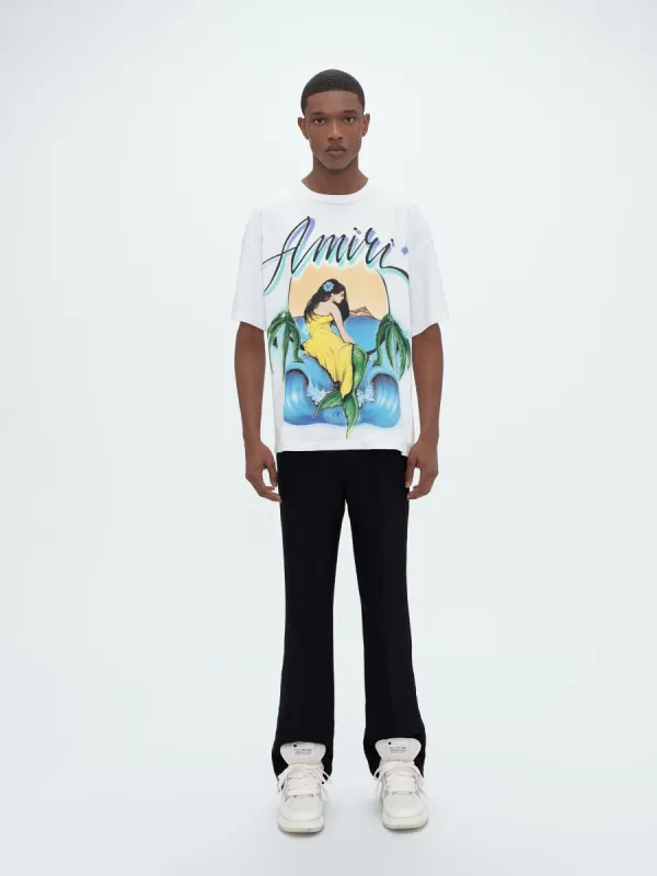 OVERSIZED AMIRI MERMAID TEE - WHITE | Parallel