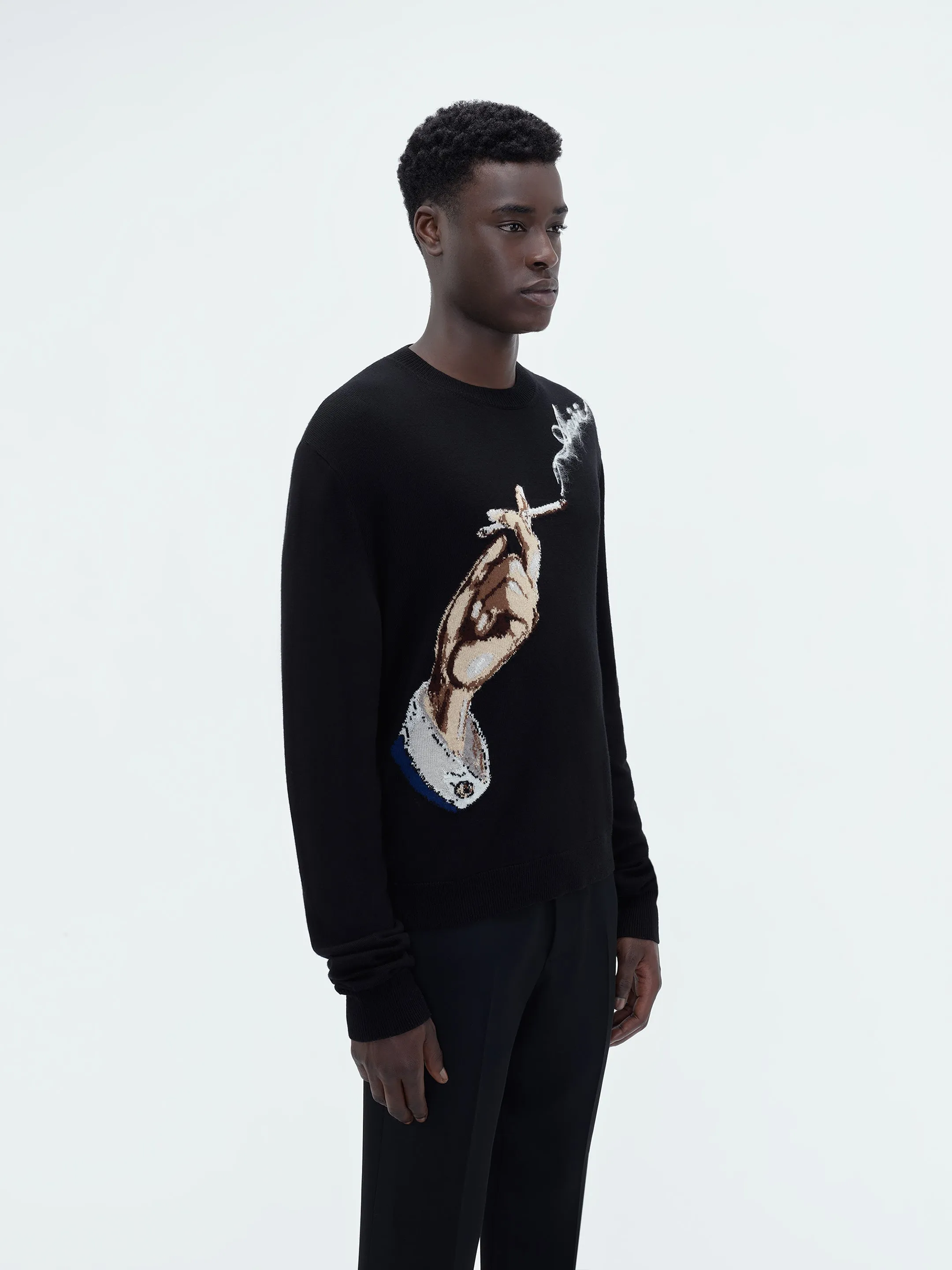 AMIRI SMOKE CREWNECK - Black sold by AMIRI product image thumbnail 4