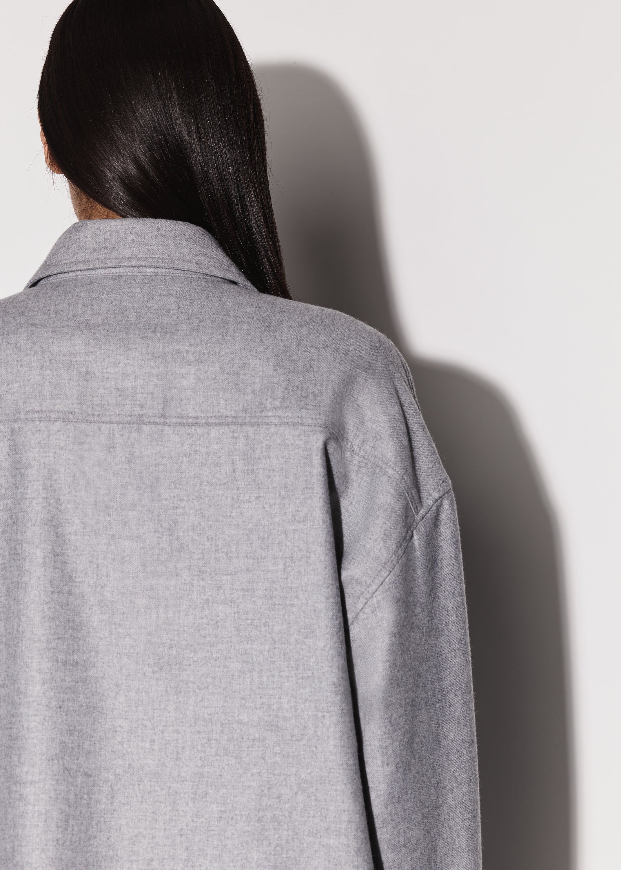 WOMEN - CASHMERE WORKWEAR SHIRT - HEATHER GREY sold by AMIRI product image thumbnail 7
