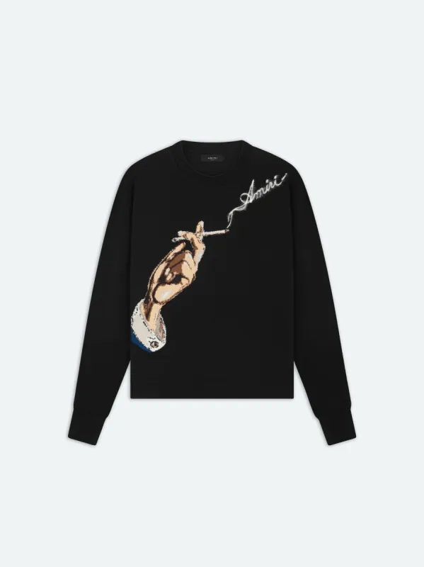 AMIRI SMOKE CREWNECK - Black made by AMIRI