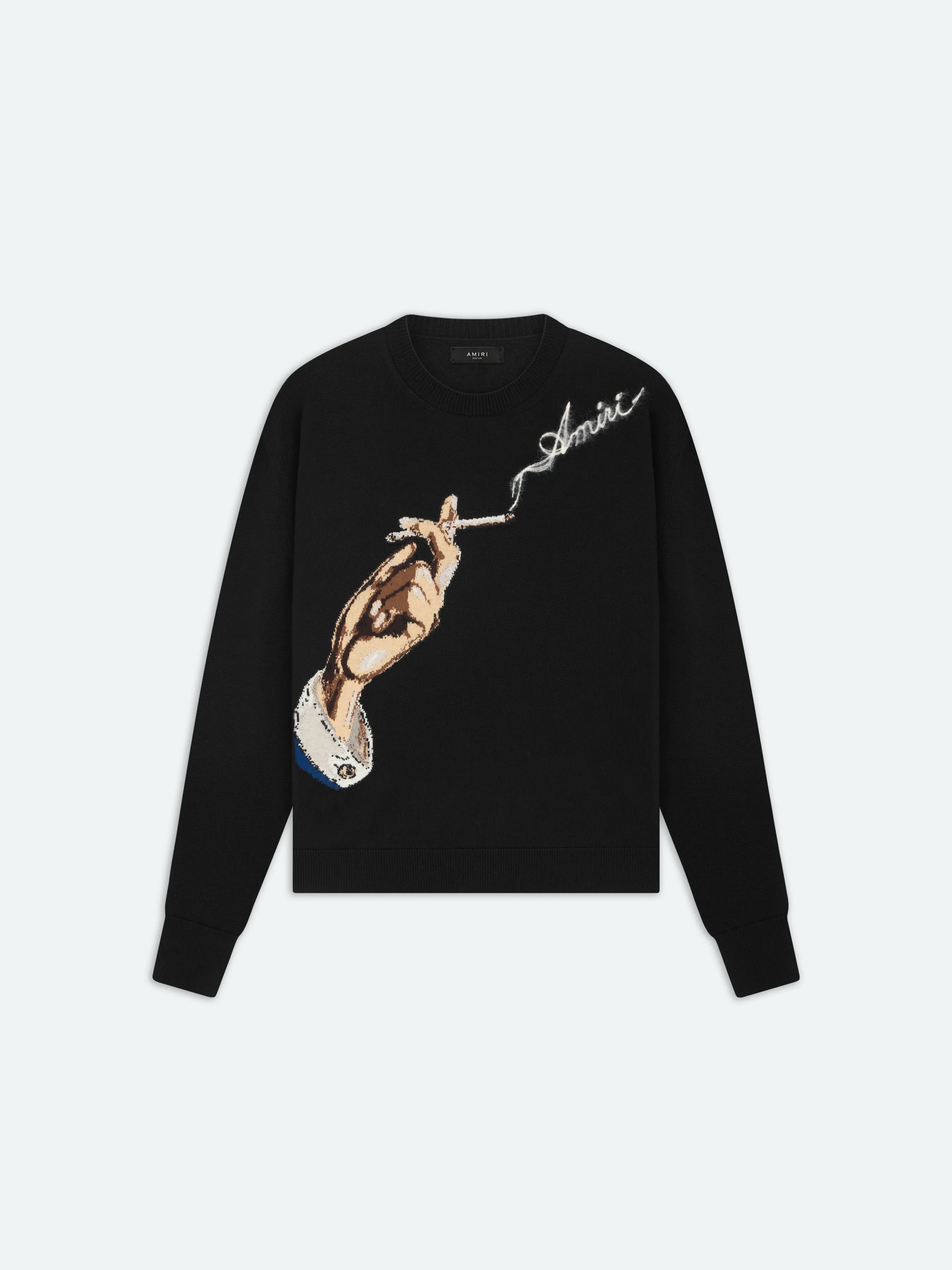 AMIRI SMOKE CREWNECK - Black sold by AMIRI