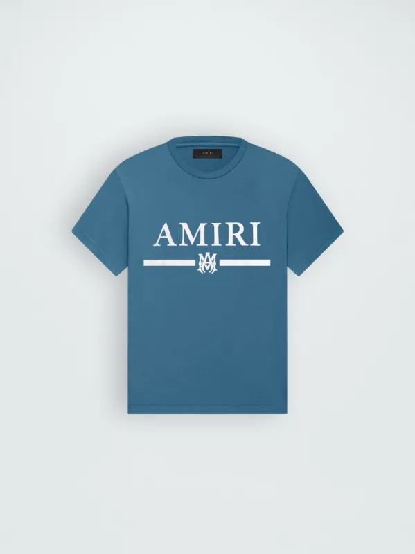 M.A. BAR LOGO TEE - TEAL sold by AMIRI