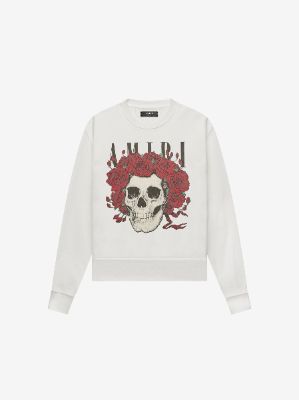 GRATEFUL DEAD SKULL CREW - White made by AMIRI