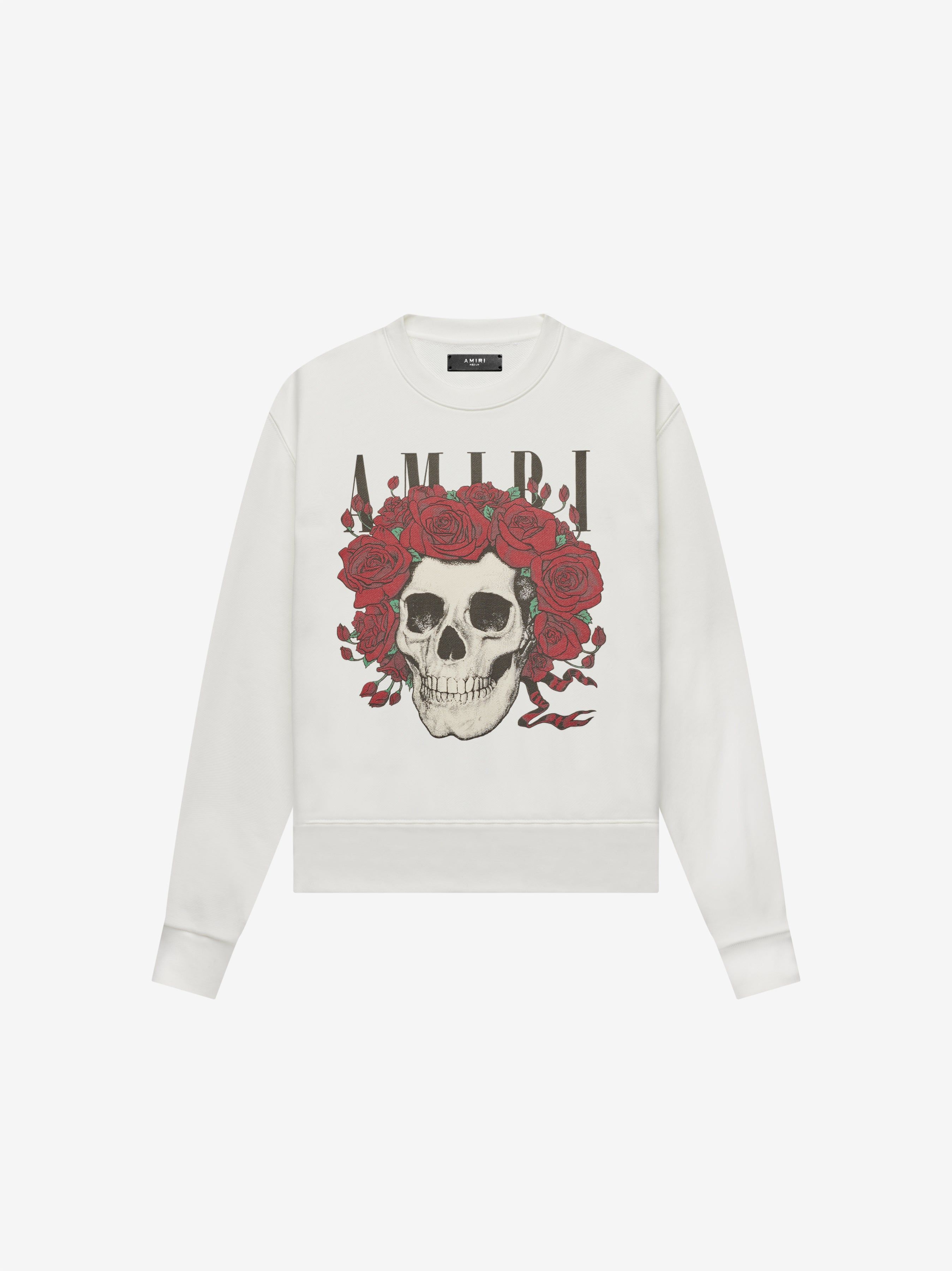 GRATEFUL DEAD SKULL CREW - White sold by AMIRI