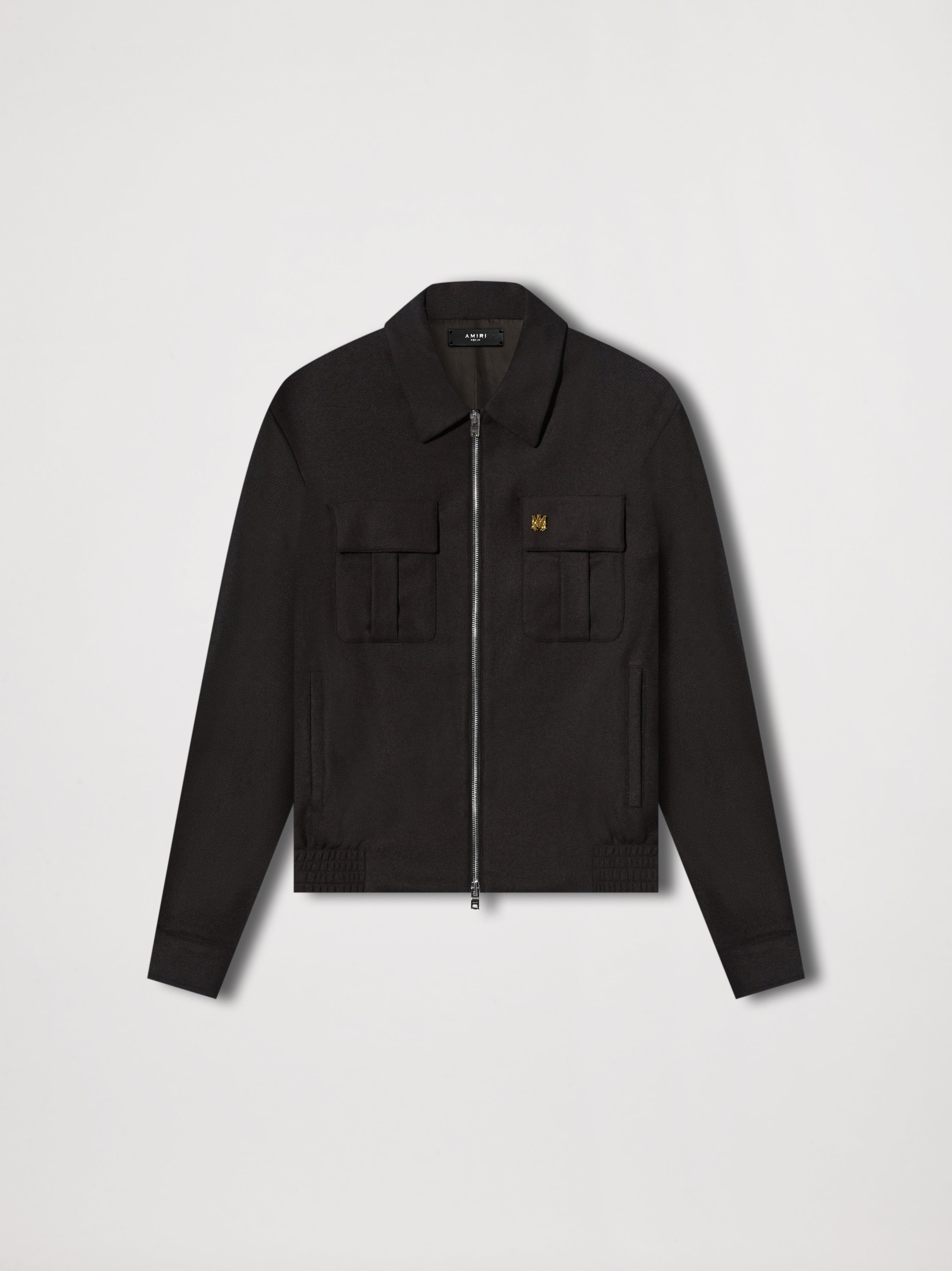 WOOL FLANNEL BLOUSON - BLACK sold by AMIRI