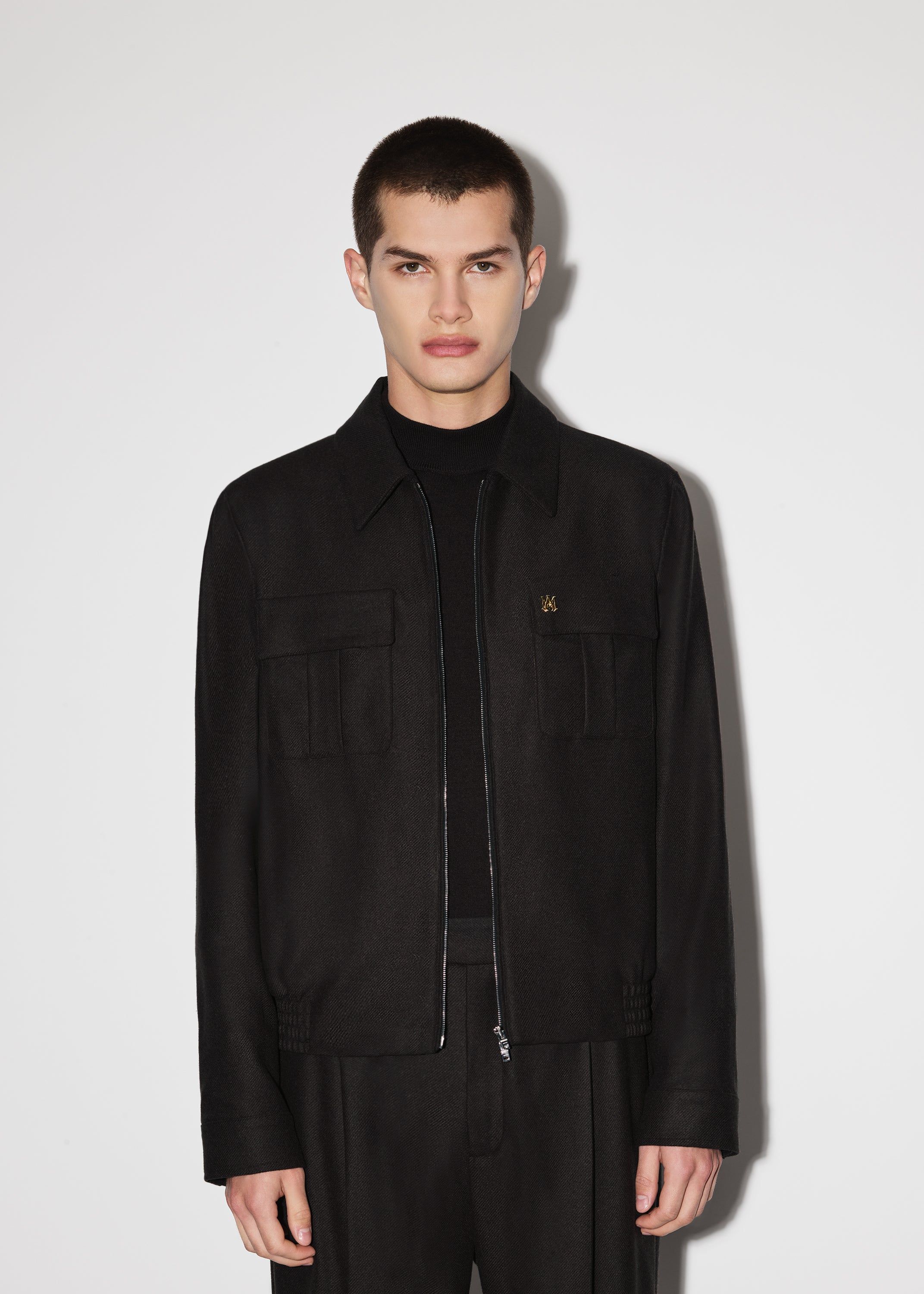 WOOL FLANNEL BLOUSON - BLACK sold by AMIRI product image thumbnail 2