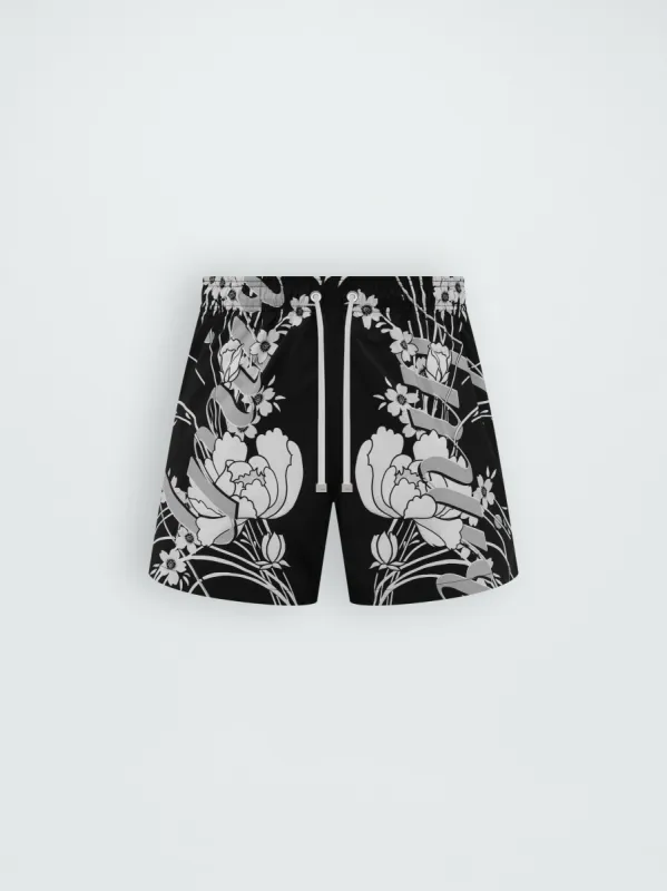 FLORAL AMIRI SWIM TRUNK - BLACK sold by AMIRI