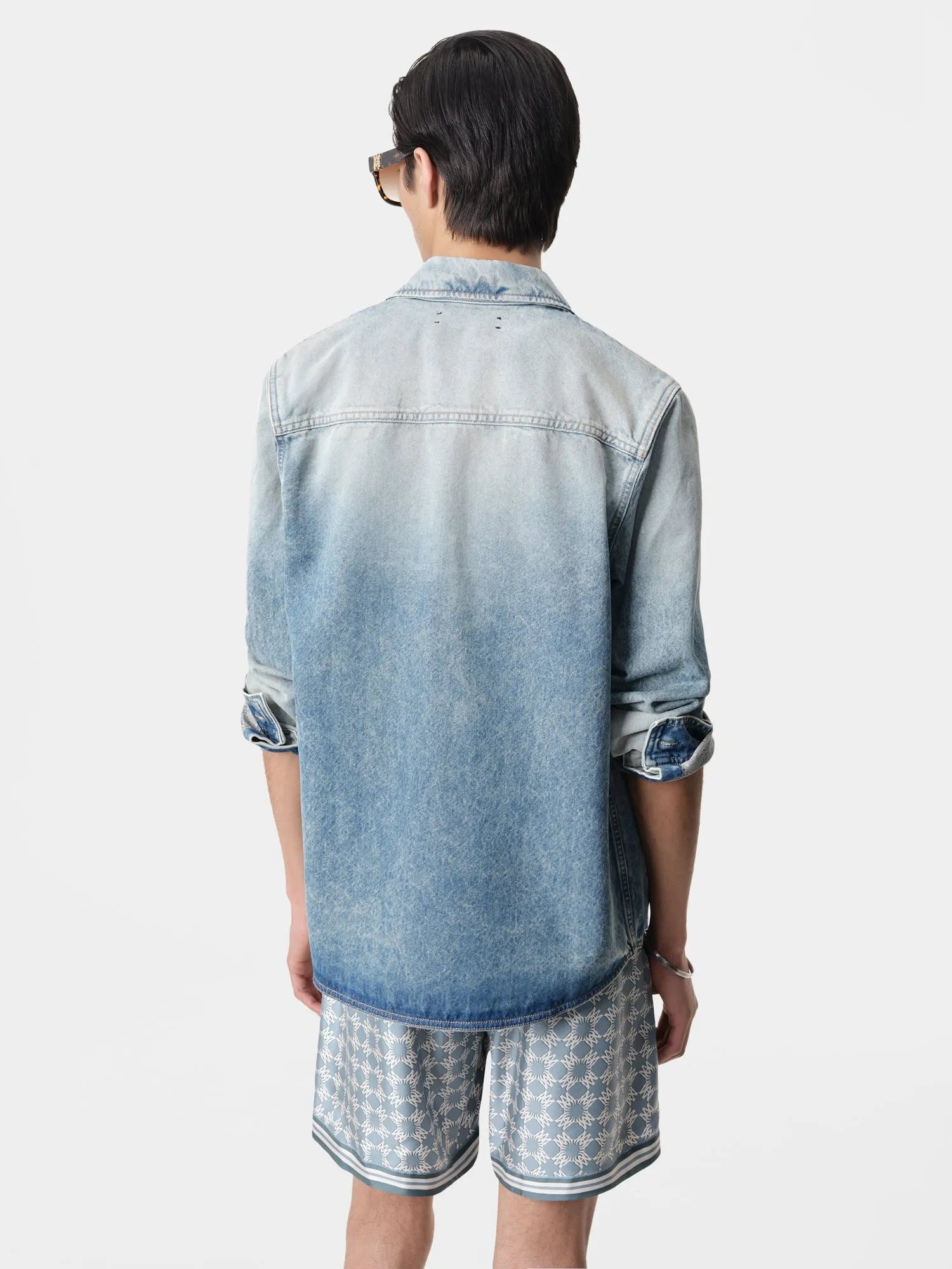 MA QUAD INTERIOR LONG SLEEVE SHIRT - Antique Indigo sold by AMIRI product image thumbnail 4
