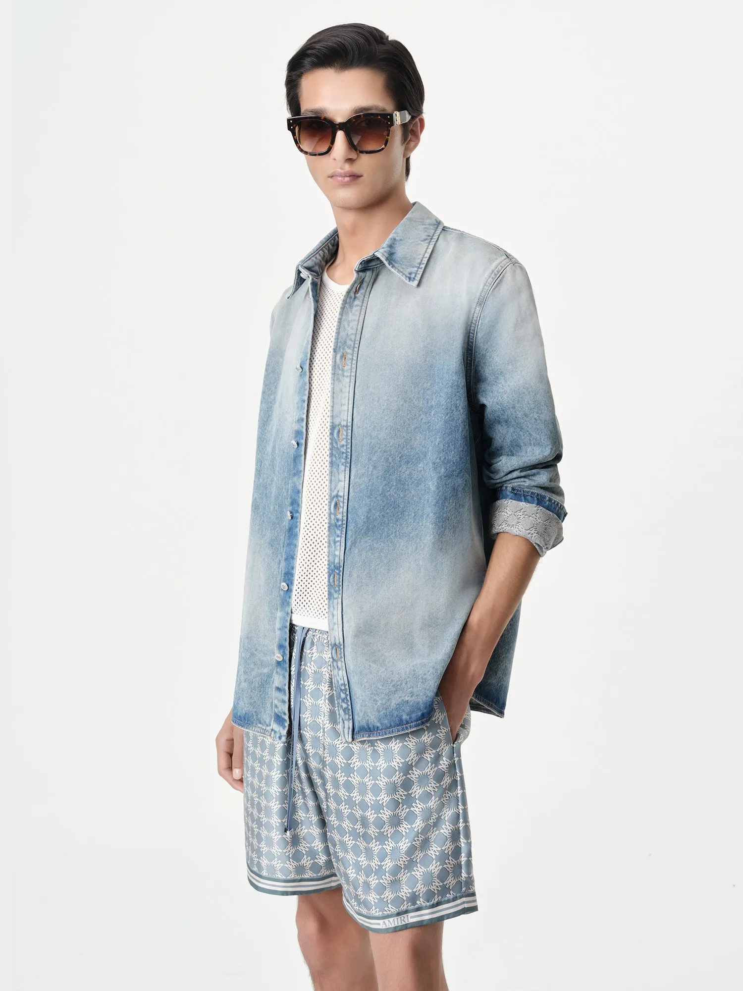 MA QUAD INTERIOR LONG SLEEVE SHIRT - Antique Indigo sold by AMIRI product image thumbnail 2