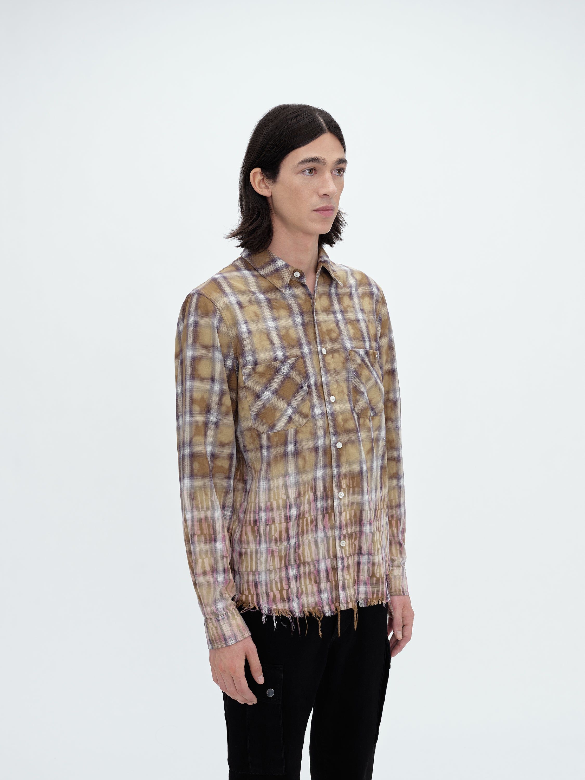 BLEACH AMIRI LOGO FLANNEL - BROWN sold by AMIRI product image thumbnail 3