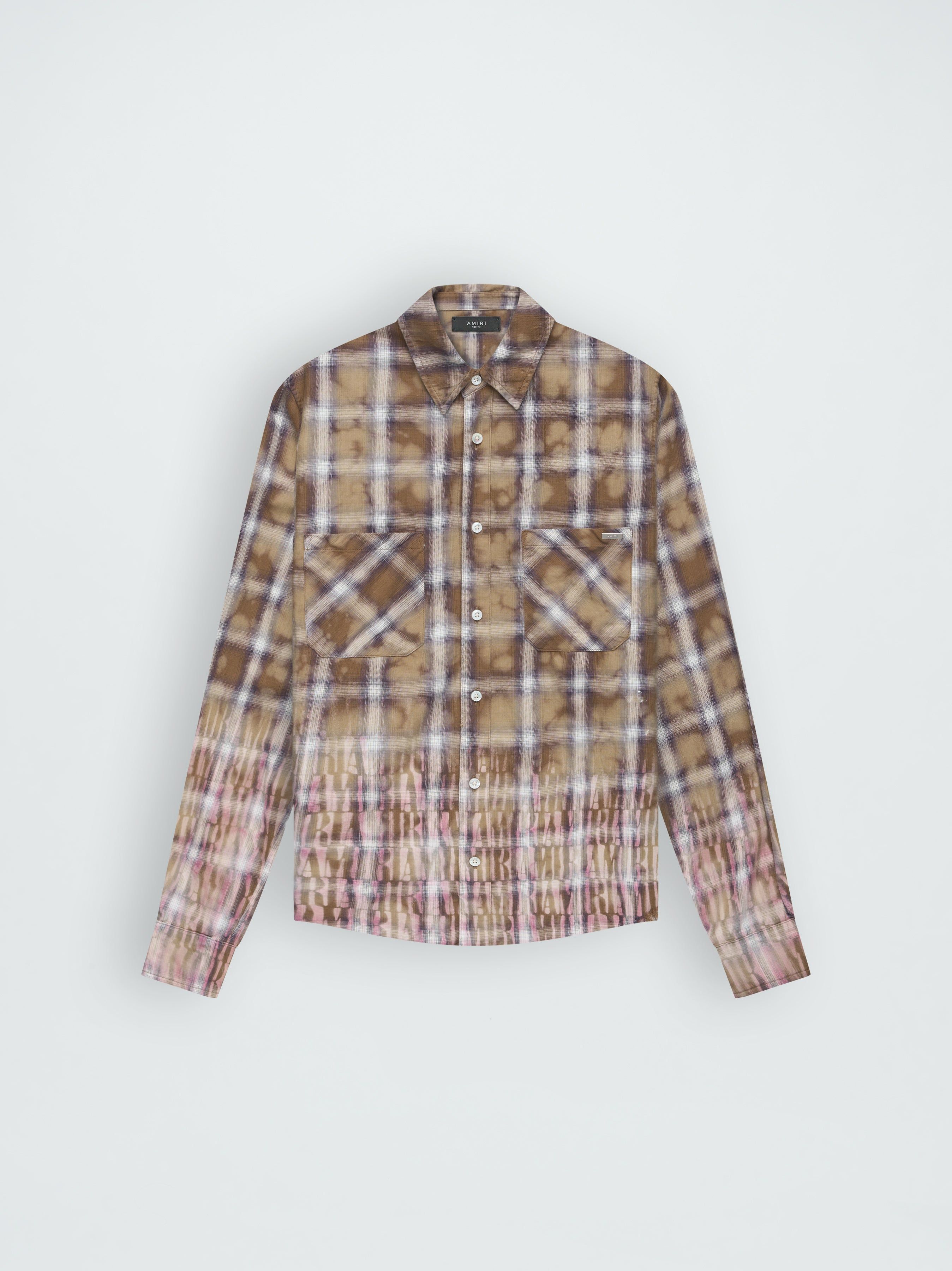 BLEACH AMIRI LOGO FLANNEL - BROWN sold by AMIRI