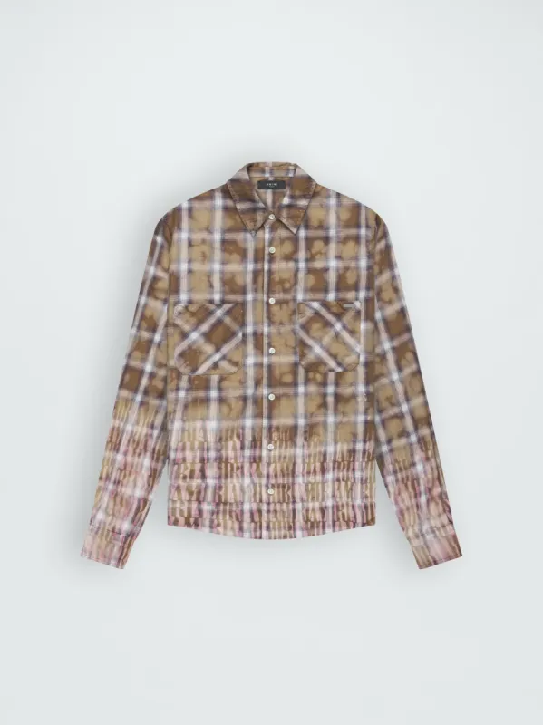 BLEACH AMIRI LOGO FLANNEL - BROWN made by AMIRI