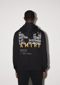 MILITARY SPECS STENCIL HOODIE - BLACK sold by AMIRI