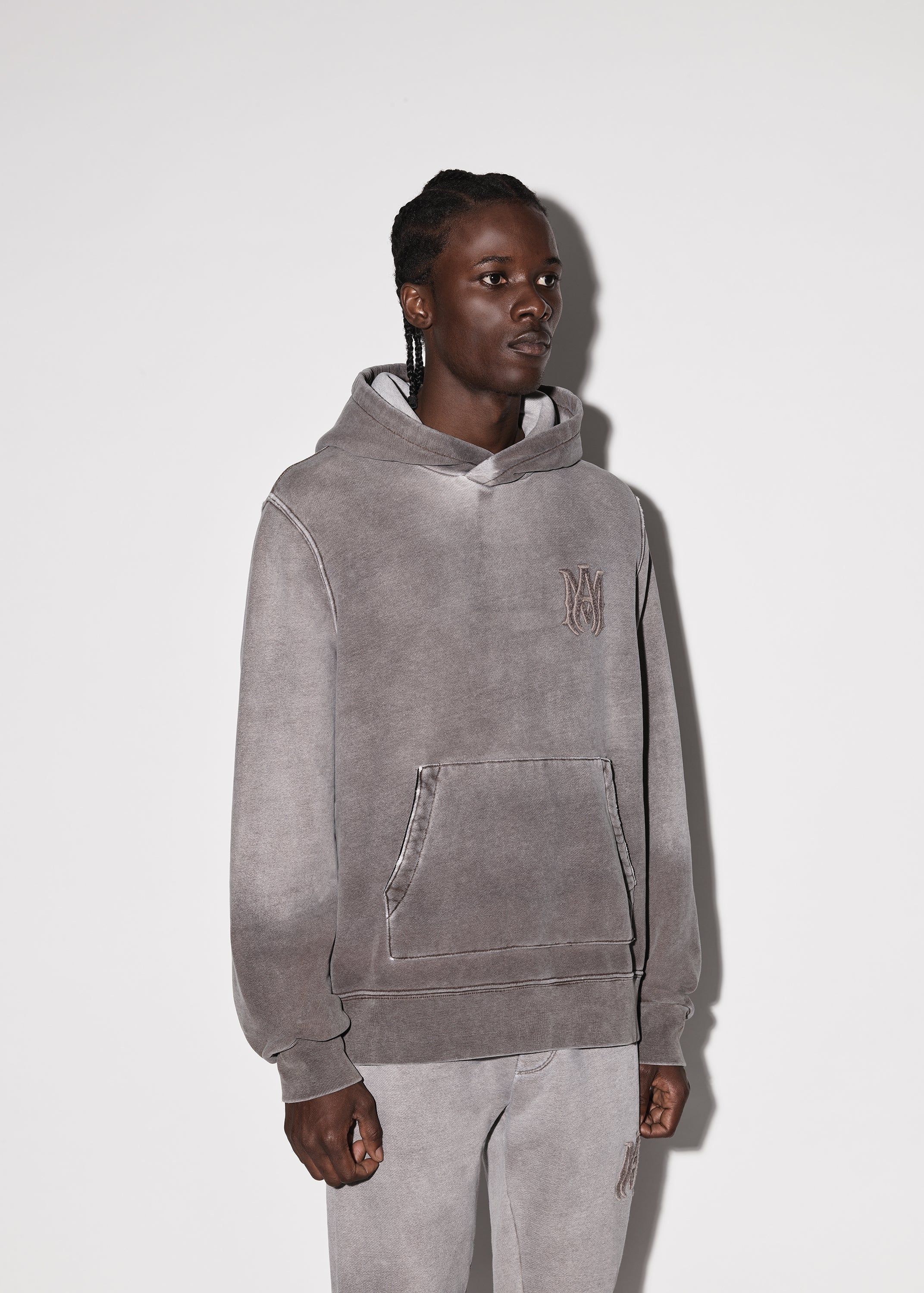 TONAL M.A. HOODIE - BROWN sold by AMIRI product image thumbnail 3