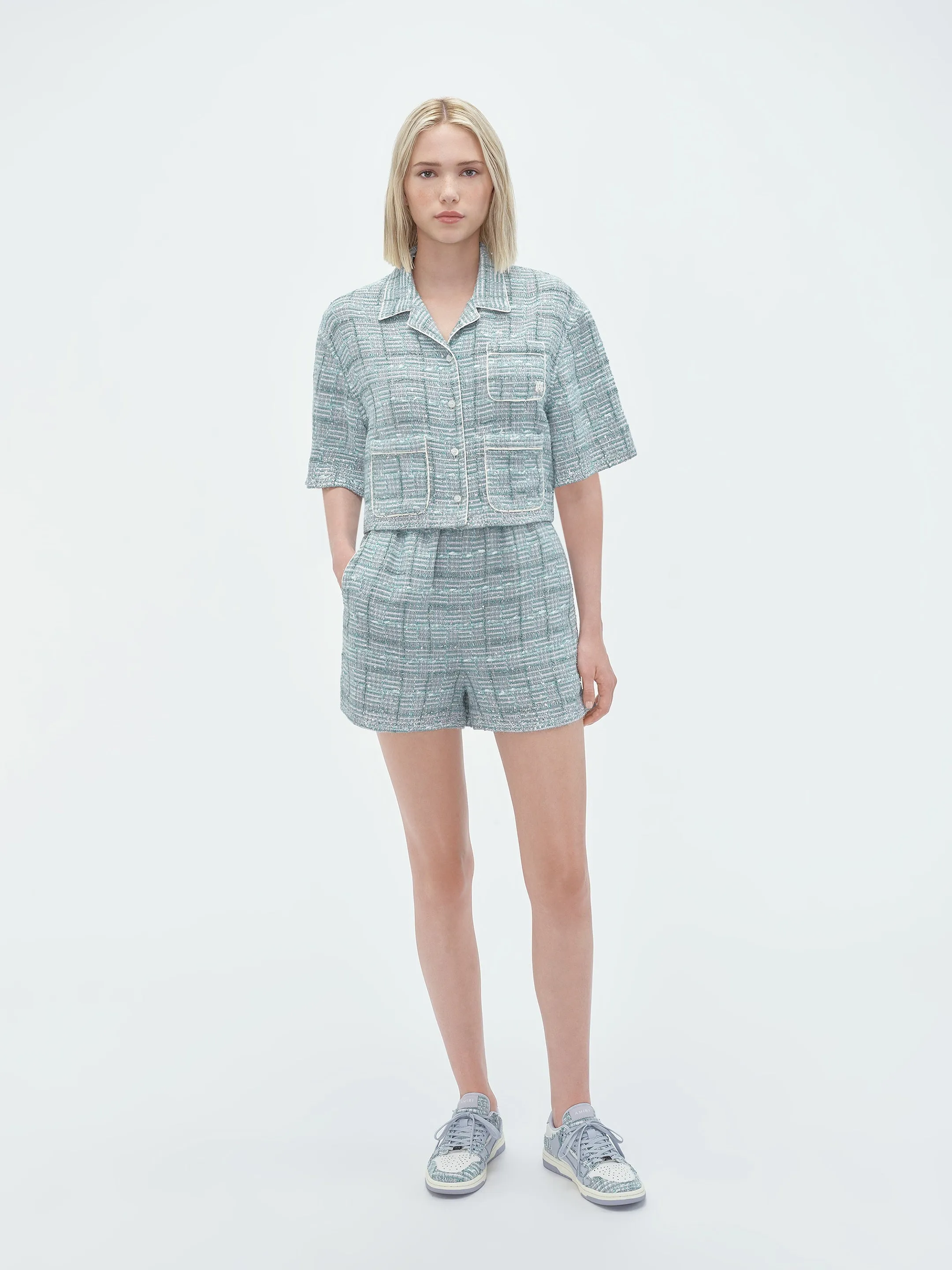 WOMEN - CRYSTAL BOUCLE SHIRT - Green sold by AMIRI product image thumbnail 2