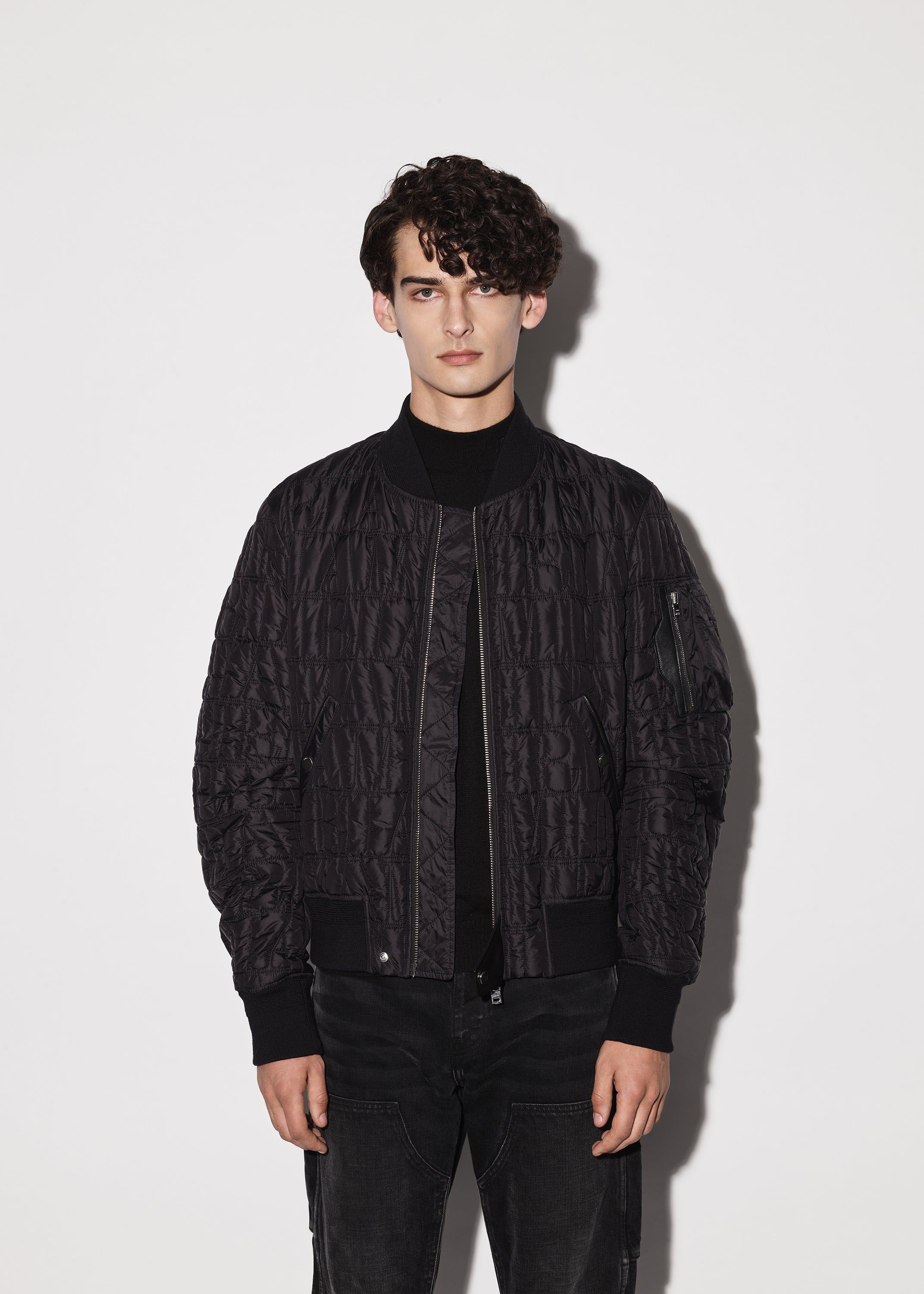 QUILTED AMIRI LOGO BOMBER - BLACK sold by AMIRI product image thumbnail 3