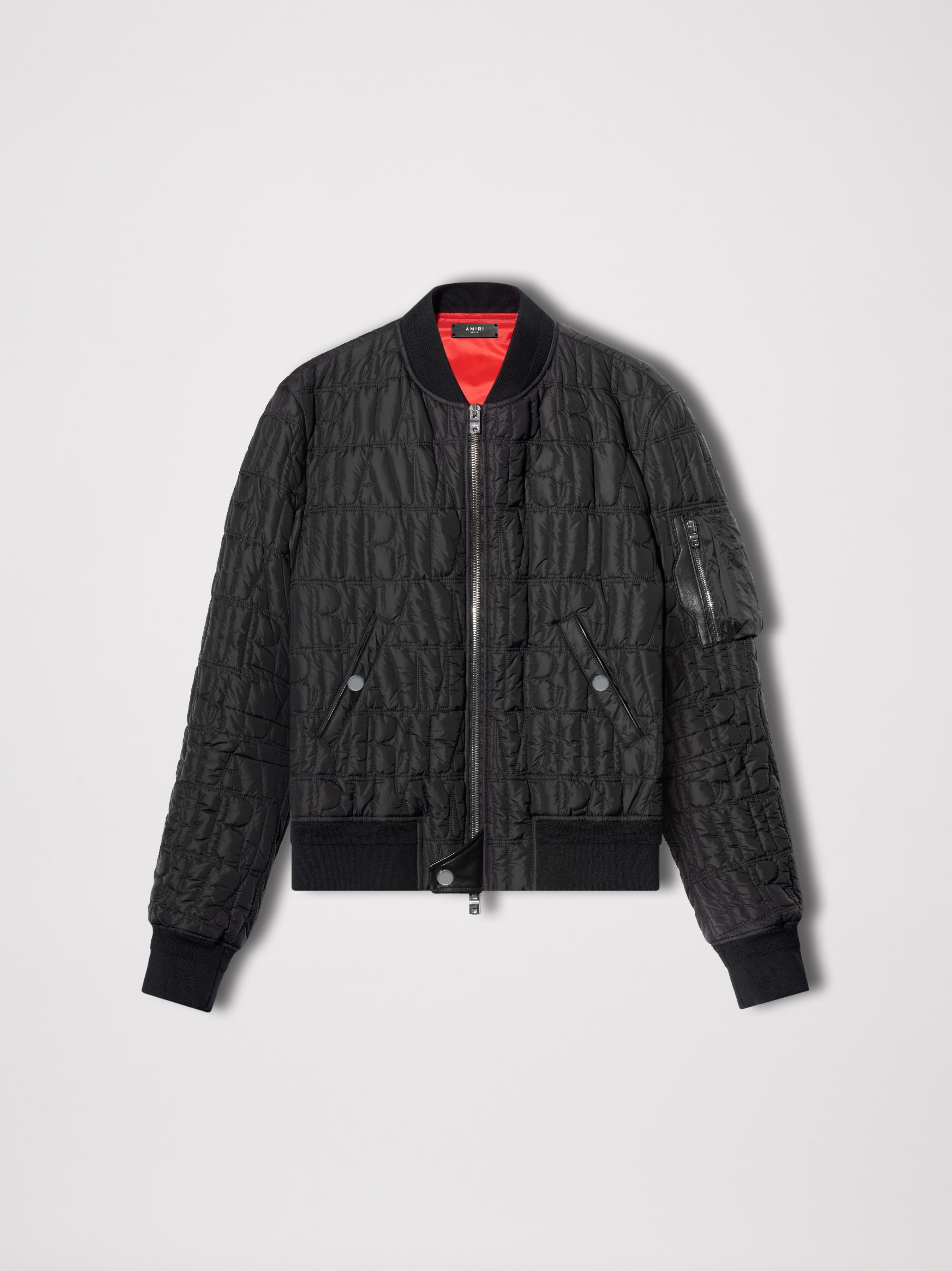 QUILTED AMIRI LOGO BOMBER - BLACK sold by AMIRI