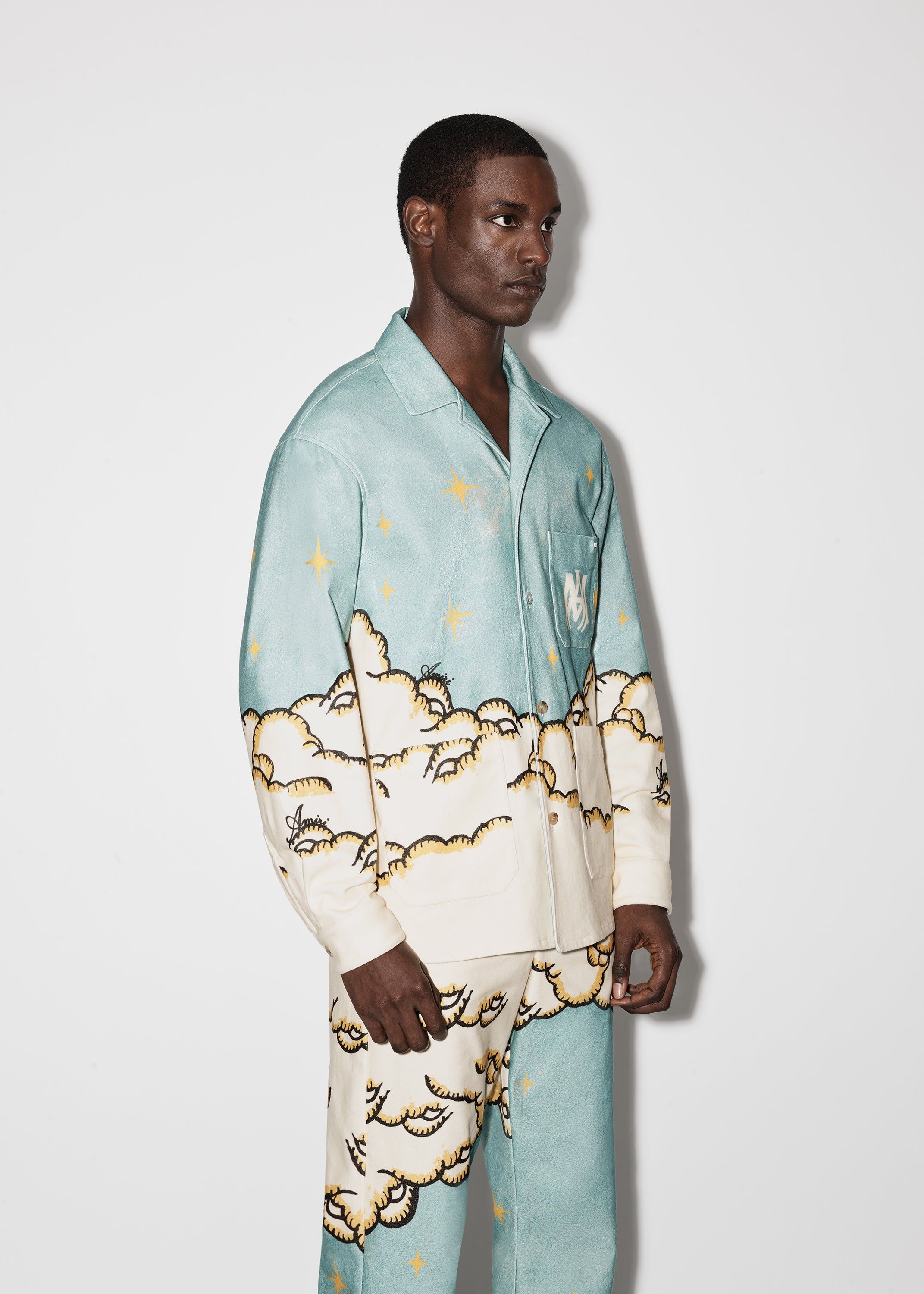 SUNSCAPE LONG SLEEVE PJ SHIRT - MULTI sold by AMIRI product image thumbnail 3