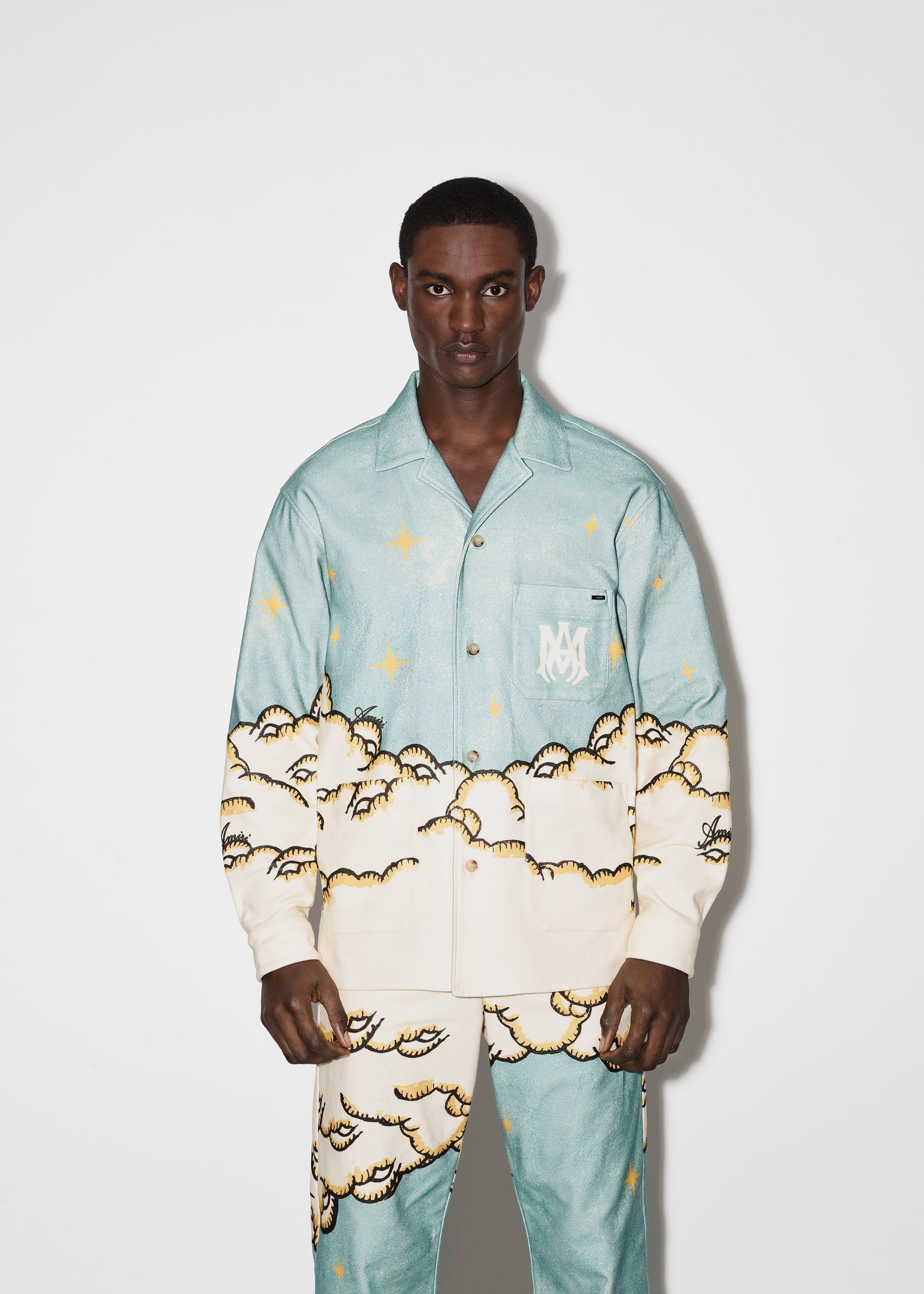 SUNSCAPE LONG SLEEVE PJ SHIRT - MULTI sold by AMIRI product image thumbnail 2