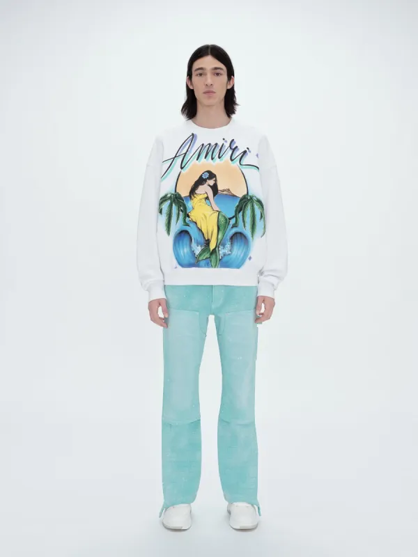 AMIRI MERMAID CREWNECK - WHITE | Parallel