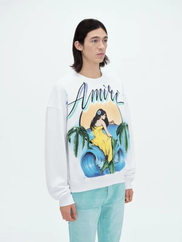 AMIRI MERMAID CREWNECK - WHITE | Parallel