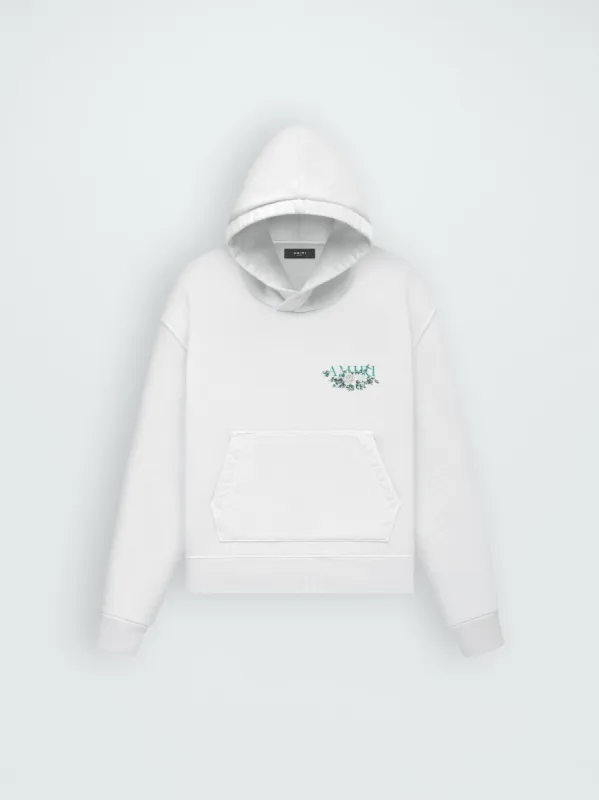FLORAL AMIRI LOGO HOODIE - WHITE made by AMIRI