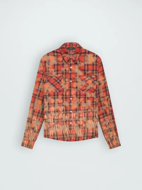 BLEACH AMIRI LOGO FLANNEL - RED made by AMIRI