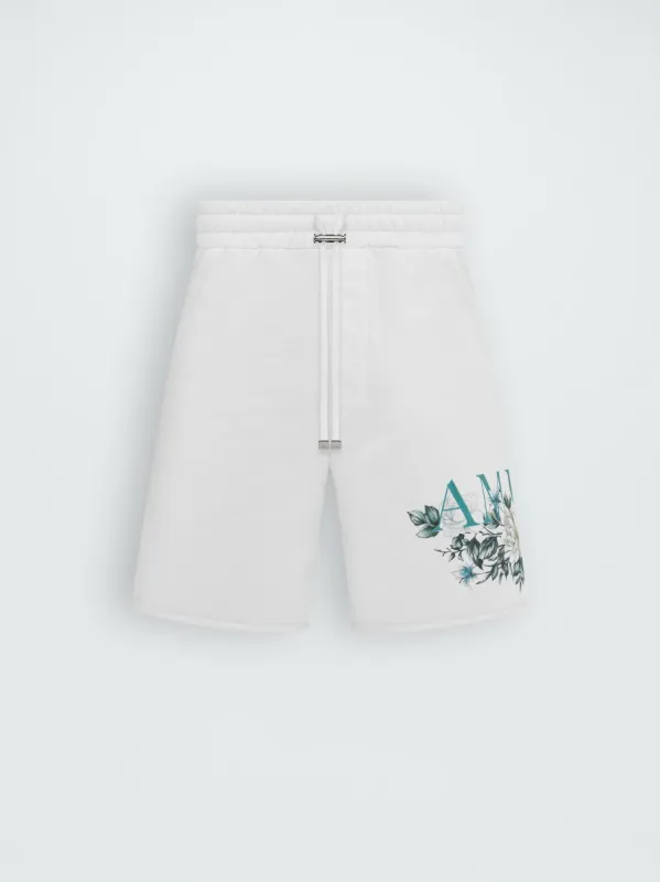 FLORAL AMIRI LOGO  SHORT - WHITE sold by AMIRI