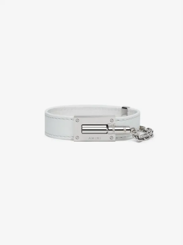PEBBLED JAX BRACELET - WHITE made by AMIRI