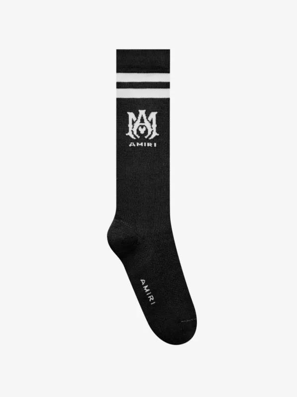 RIBBED M.A. ATHLETIC SOCKS - BLACK sold by AMIRI
