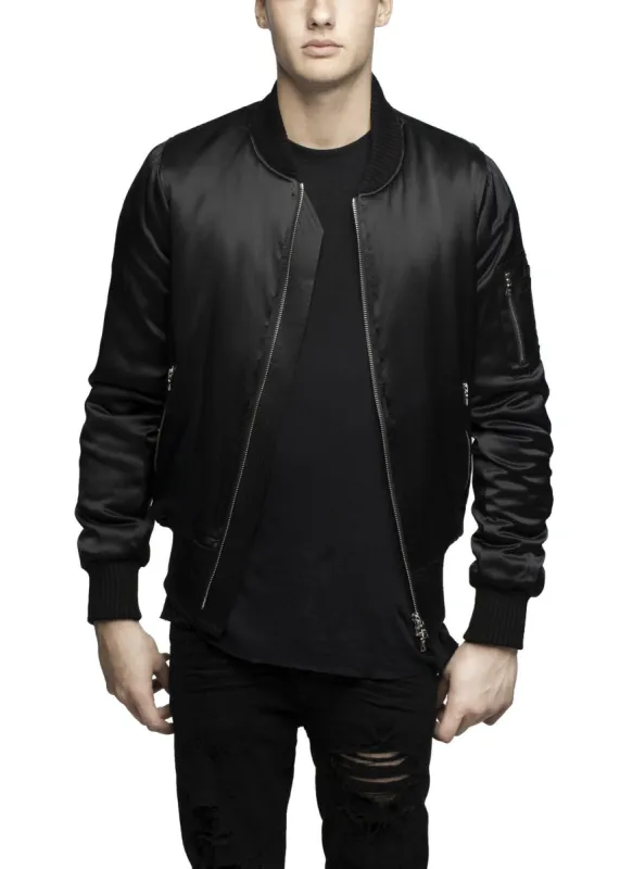 Silk Bomber Jacket Black sold by AMIRI