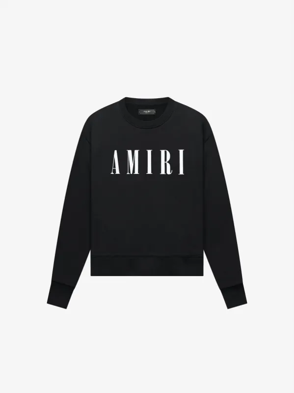 WOMEN - WOMEN'S AMIRI CORE LOGO CREWNECK - BLACK sold by AMIRI