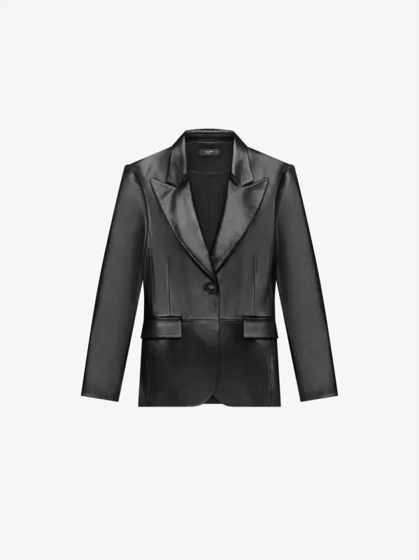 WOMEN - LEATHER BLAZER - BLACK sold by AMIRI