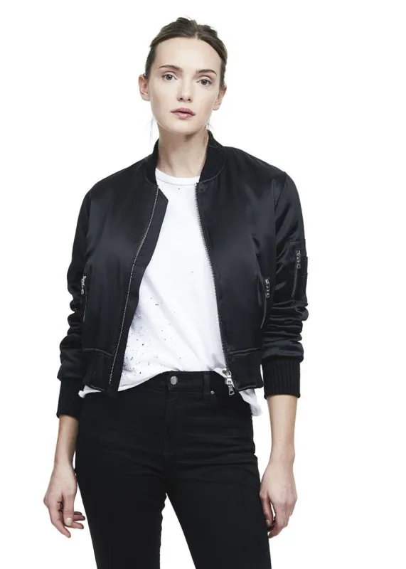 Silk Bomber Jacket Black sold by AMIRI