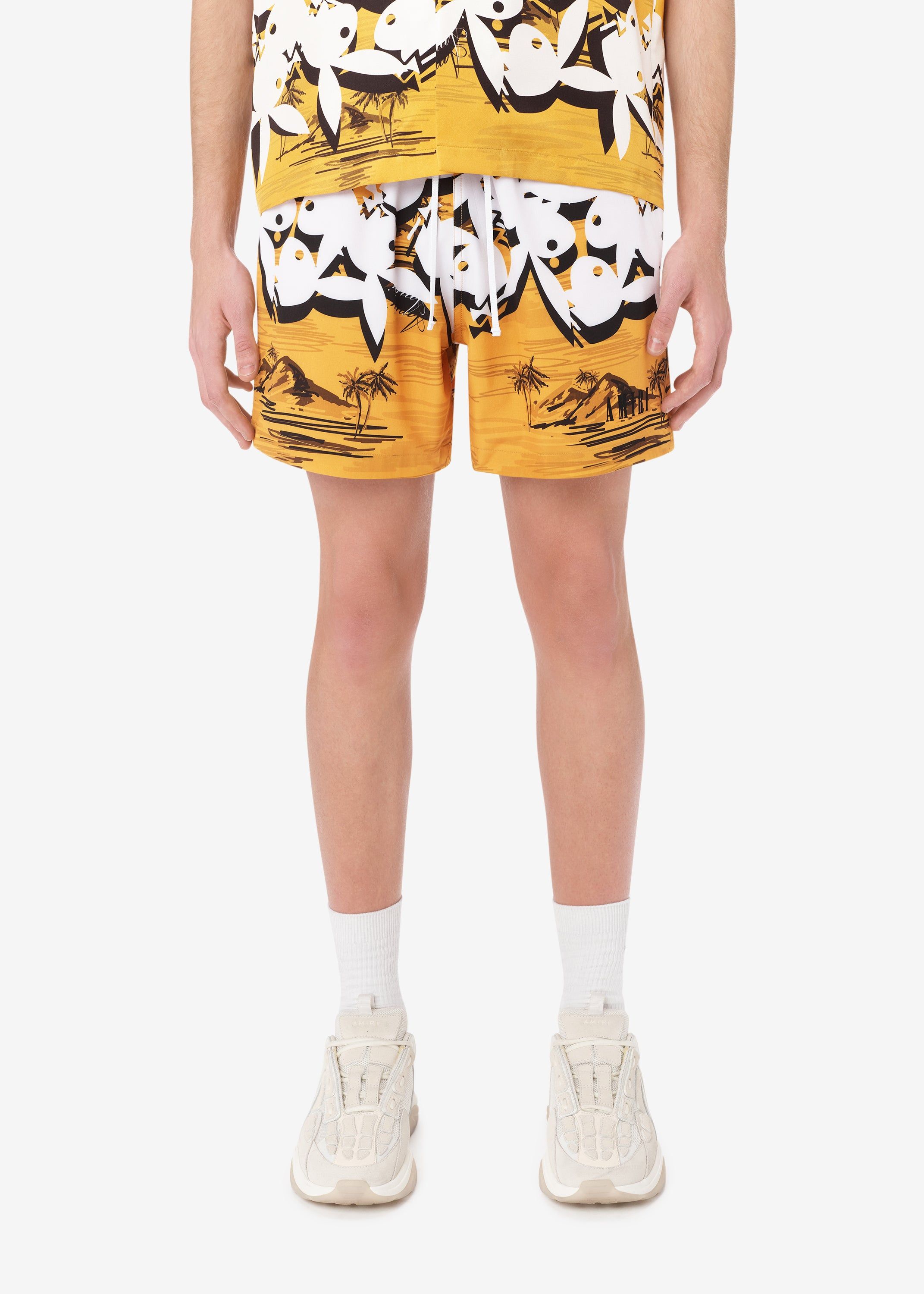 PLAYBOY HAWAIIAN SWIM TRUNKS - GOLD sold by AMIRI product image thumbnail 2