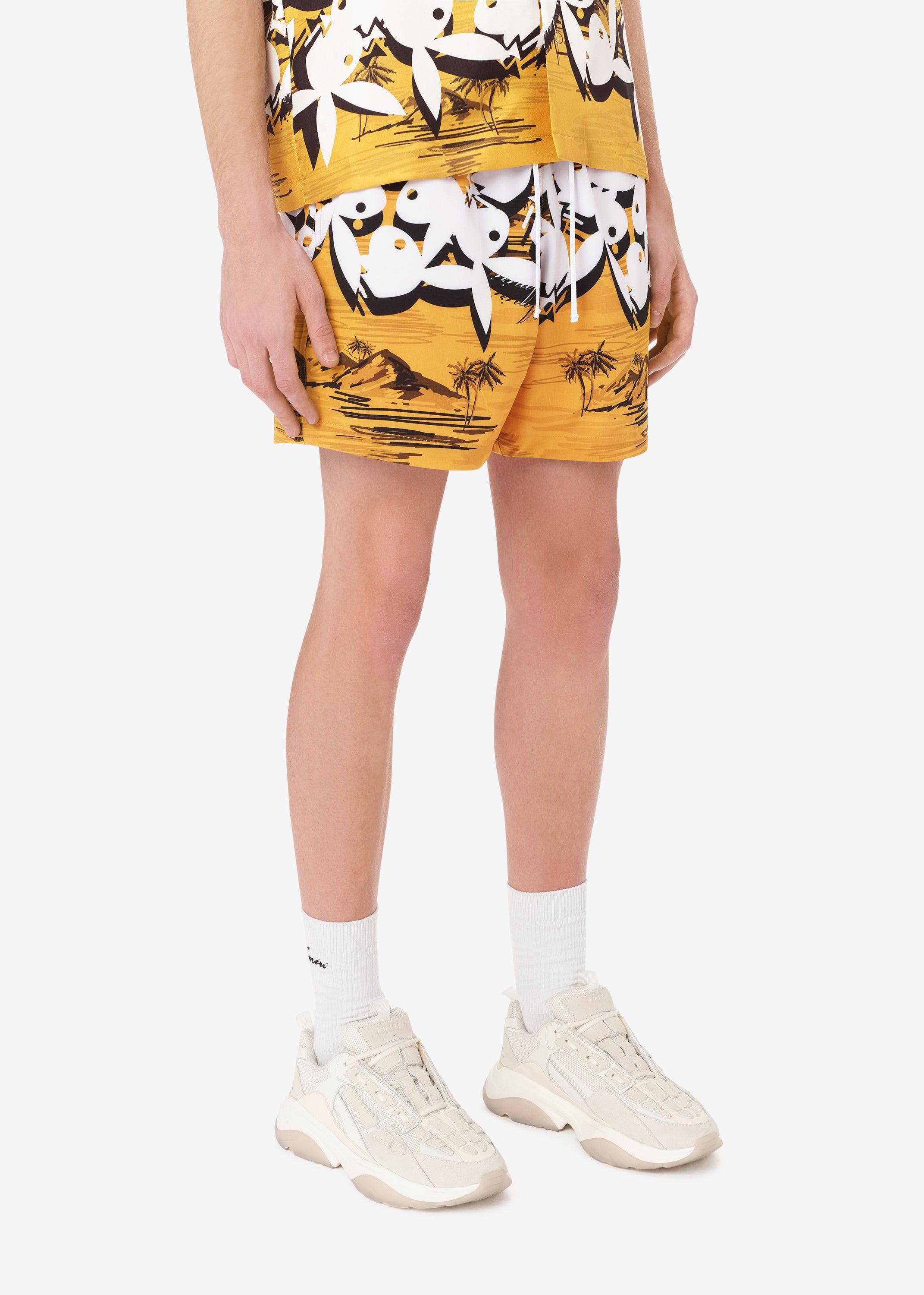 PLAYBOY HAWAIIAN SWIM TRUNKS - GOLD sold by AMIRI product image thumbnail 3