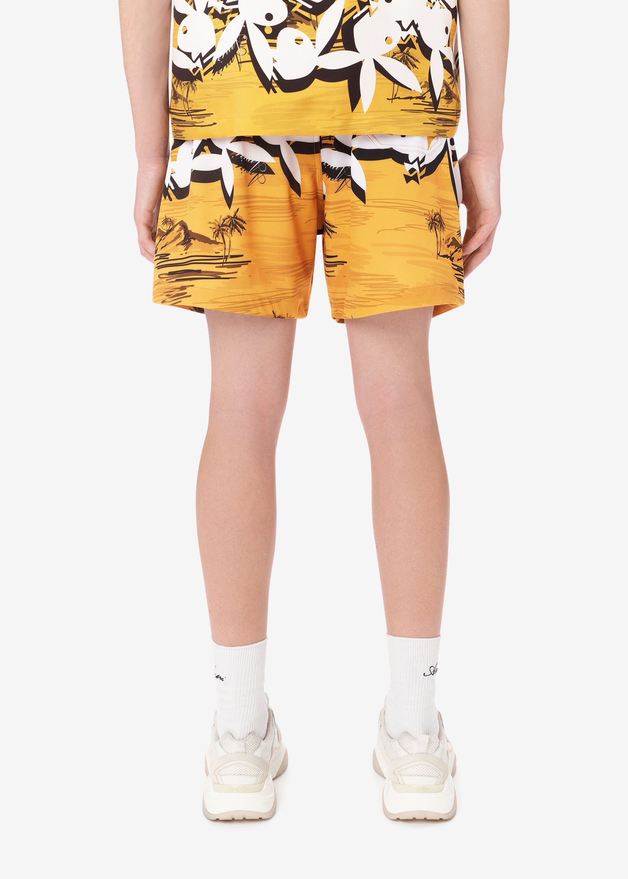 PLAYBOY HAWAIIAN SWIM TRUNKS - GOLD sold by AMIRI product image thumbnail 4