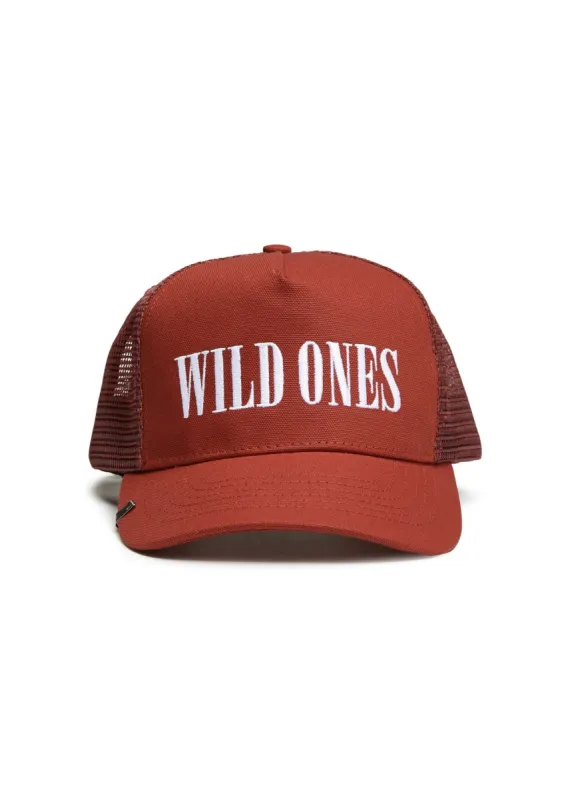 WILD ONES TRUCKER HAT RED/WHITE made by AMIRI