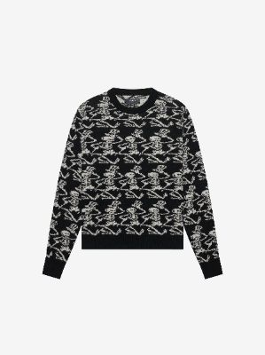 GRATEFUL DEAD SKELETON SWEATER - Black / White sold by AMIRI