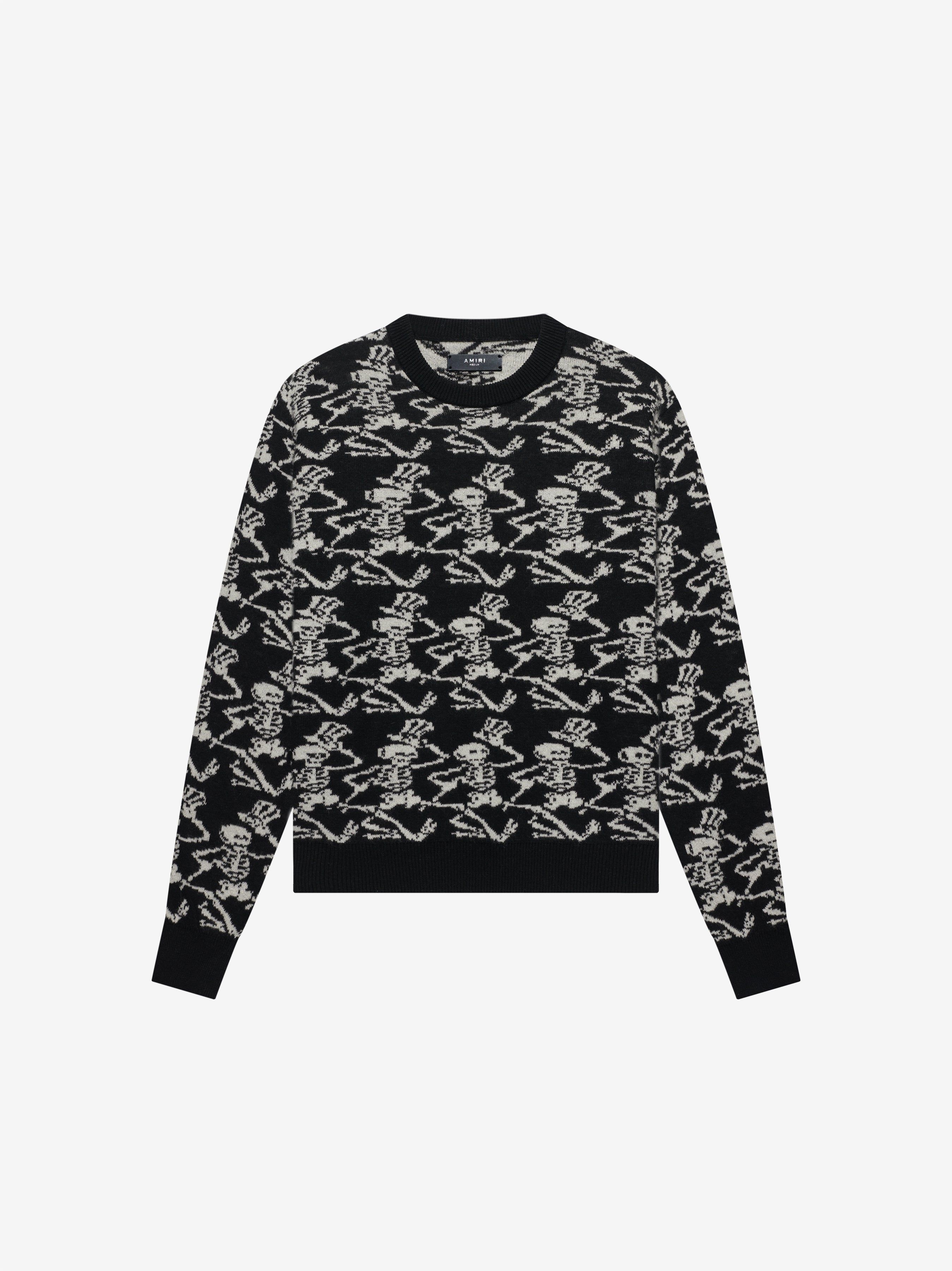 GRATEFUL DEAD SKELETON SWEATER - Black / White sold by AMIRI