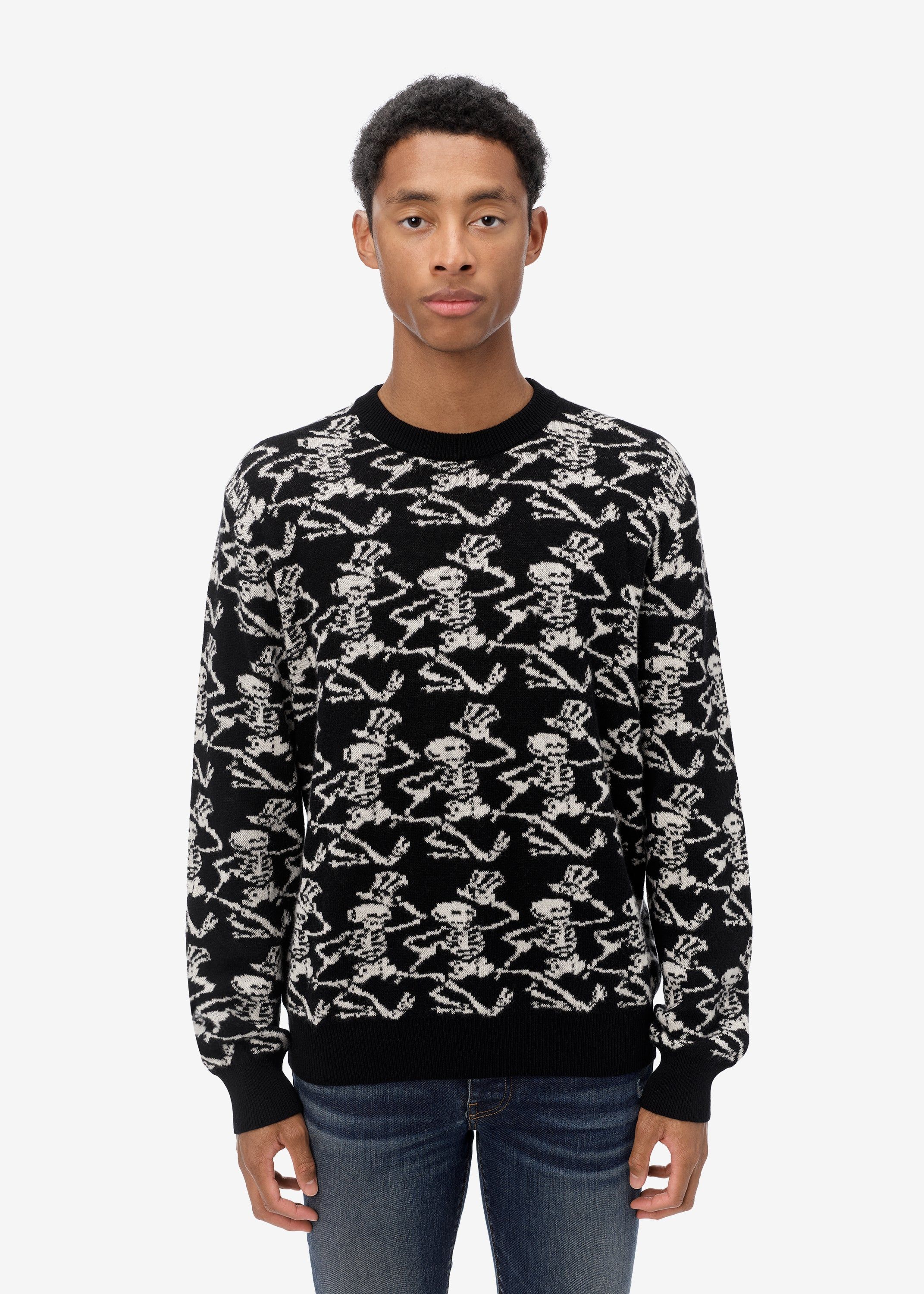 GRATEFUL DEAD SKELETON SWEATER - Black / White sold by AMIRI product image thumbnail 2