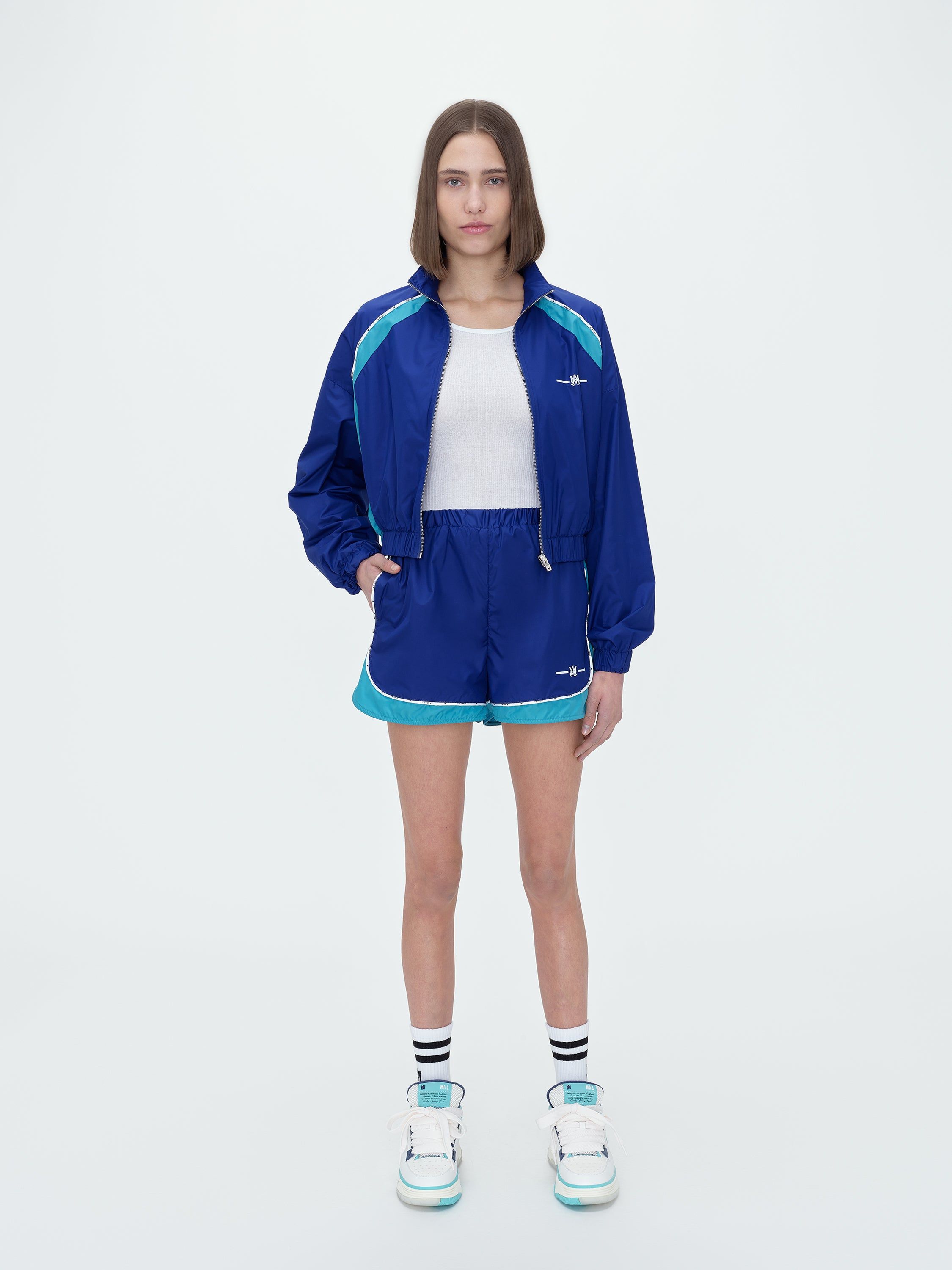 WOMEN - MA NYLON SHRUNKEN TRACK JACKET - BLUE sold by AMIRI product image thumbnail 3