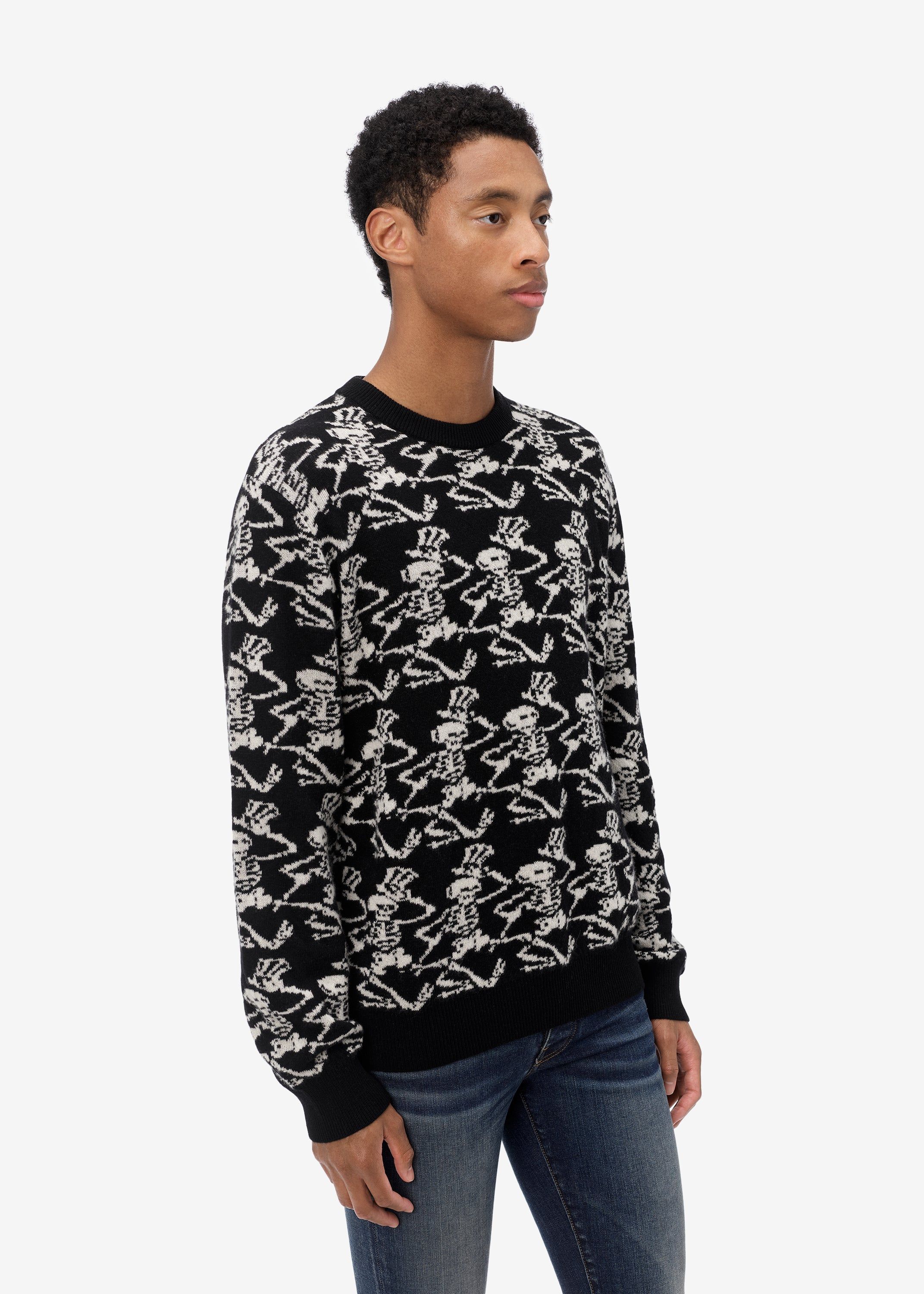 GRATEFUL DEAD SKELETON SWEATER - Black / White sold by AMIRI product image thumbnail 3