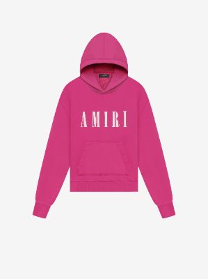 WOMEN - AMIRI CORE LOGO FITTED HOODIE - PINK sold by AMIRI