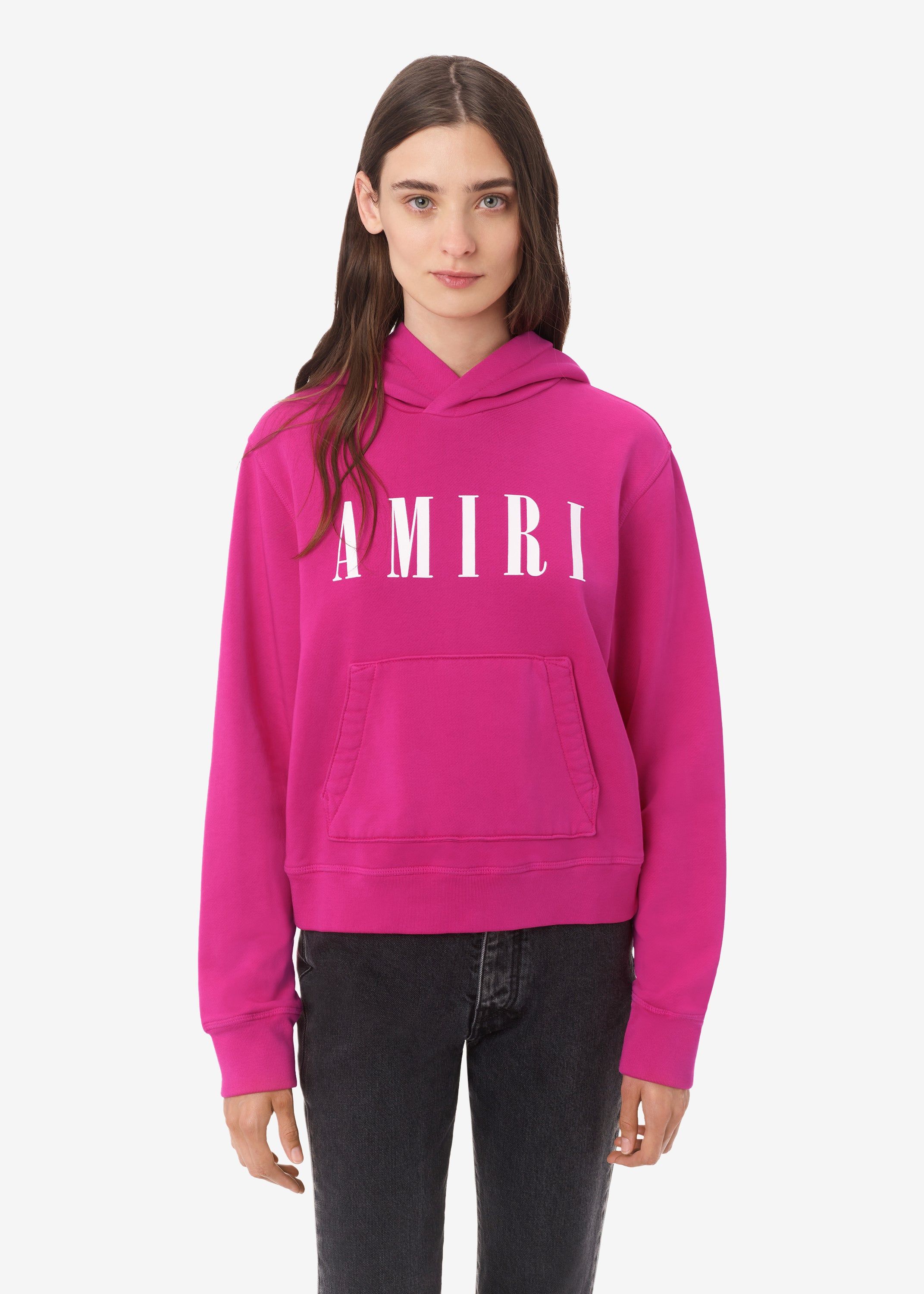 WOMEN - AMIRI CORE LOGO FITTED HOODIE - PINK sold by AMIRI product image thumbnail 2